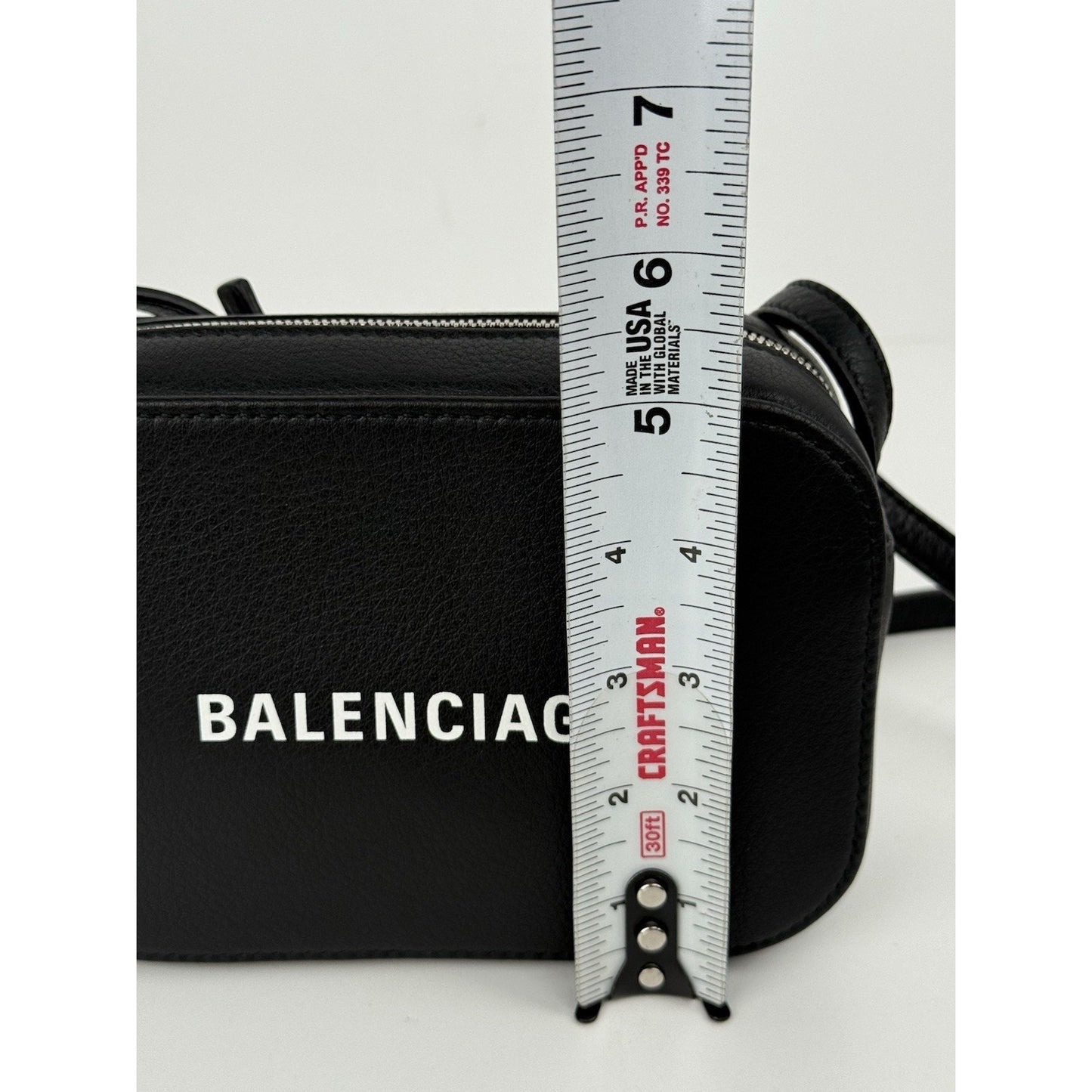 BALENCIAGA Black Calfskin Logo XS Everyday Women's Camera Bag