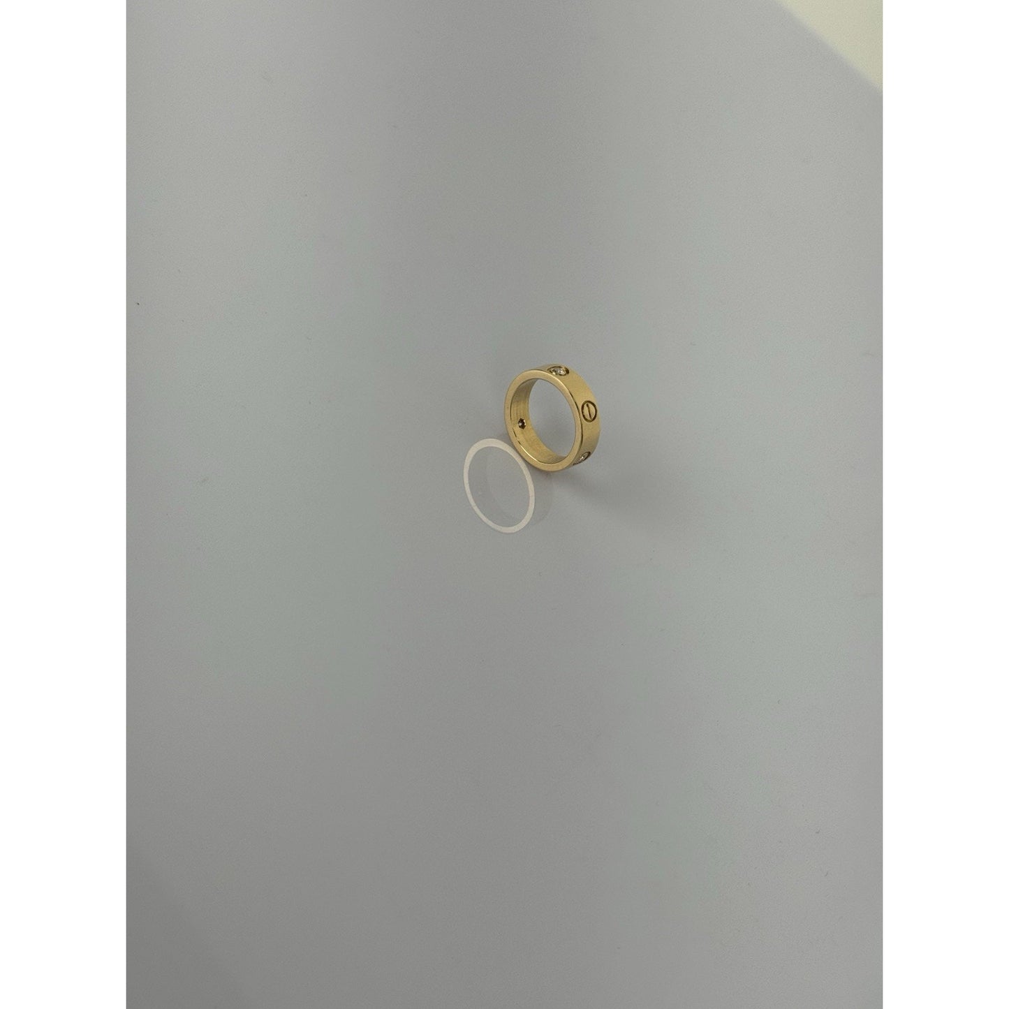 Cartier Love Classic 3-Diamond Band Ring in 18K Yellow Gold, Size 6
