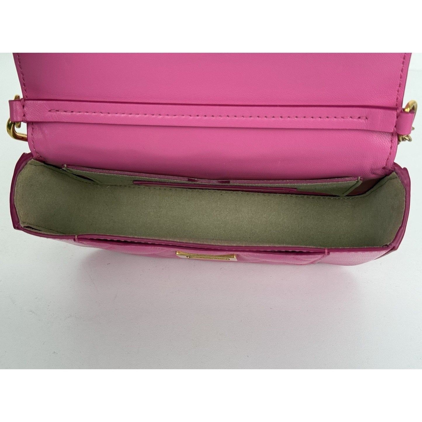 Givenchy Quilted Goatskin GV3 Mini Pocket Convertible Bag Pink w Gold Hardware