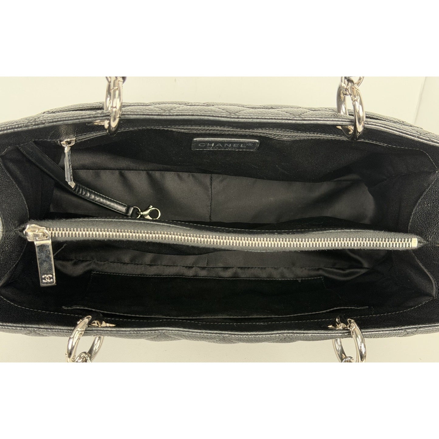 Chanel Grand Shopping Tote (GST) Bag in Black Caviar Leather C6