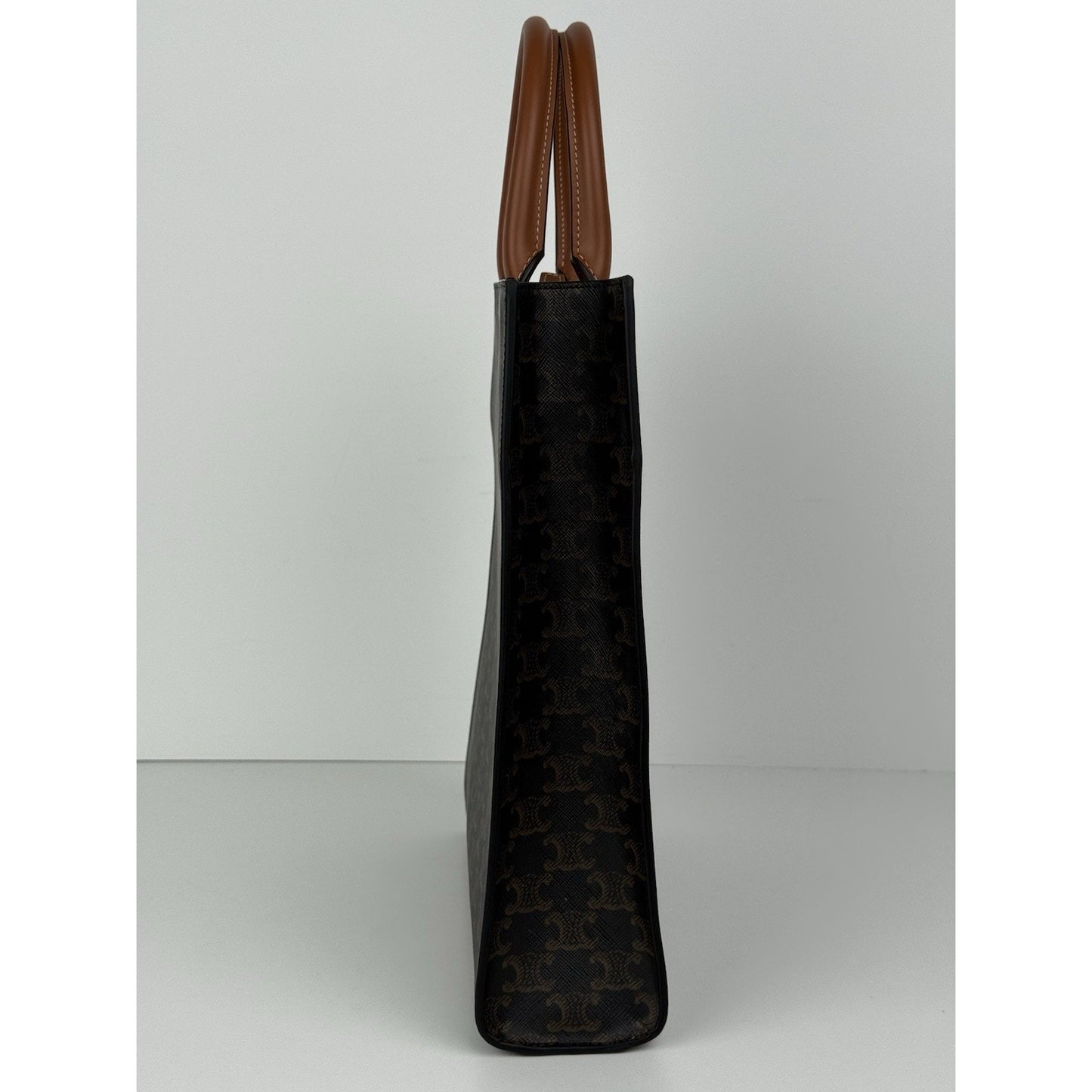 Celine Vertical Cabas Tote Triomphe Coated Canvas