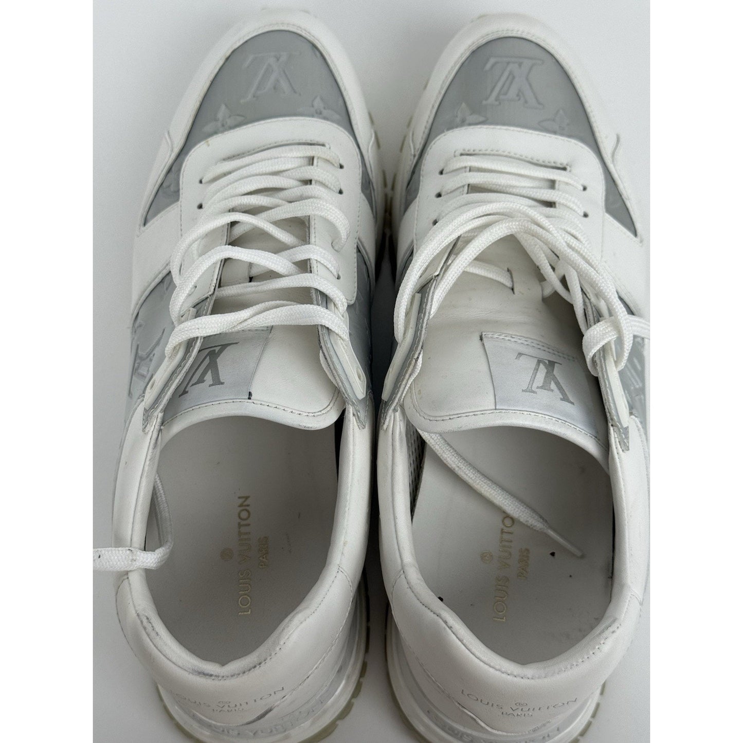 Louis Vuitton White Holographic LV Trainer Men's Sneakers Size 8.5 MS1200