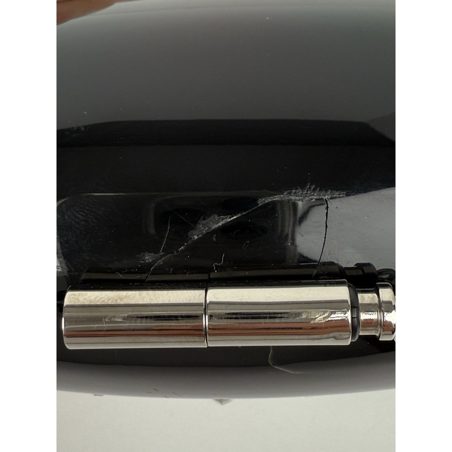 CHANEL Crystal Embellished Minaudière Black Acryllic Clutch