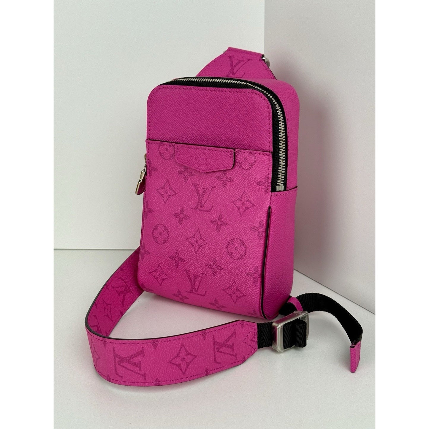 LOUIS VUITTON Outdoor Sling Shoulder Bag Taigarama Pink Men's