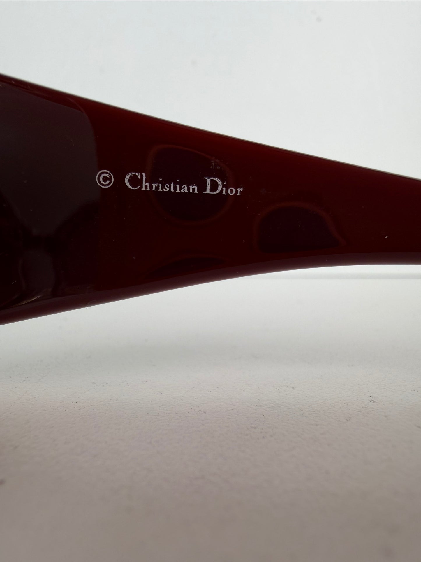 Christian Dior Subdior Sunglasses Vintage in Burgundy Frame with Red Ombre Lenses YK-3