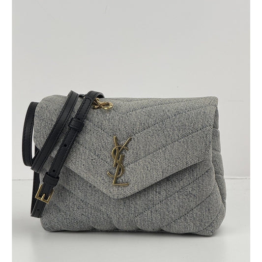 Saint Laurent LouLou Denim Toy Shoulder Bag