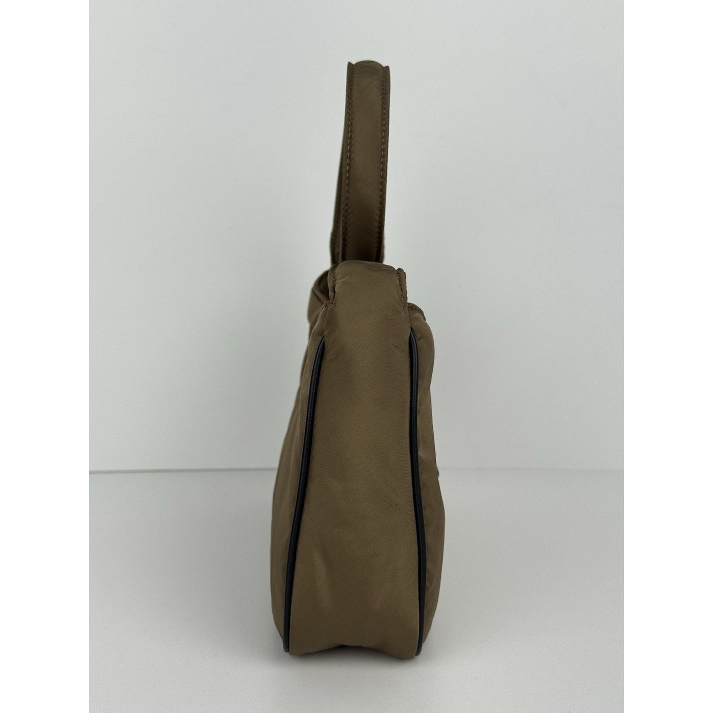 Saint Laurent Le 5 À 7 Hobo Bag Green Econyl Nylon with Bronze Hardware C-6