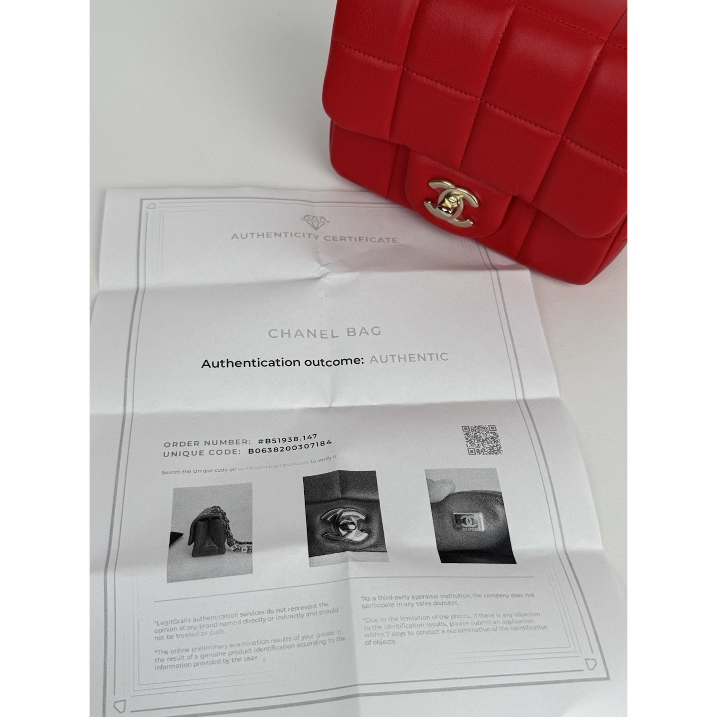 Chanel Lambskin Resin Crystal Square Quilted Monacoco Mini Flap Red C-6