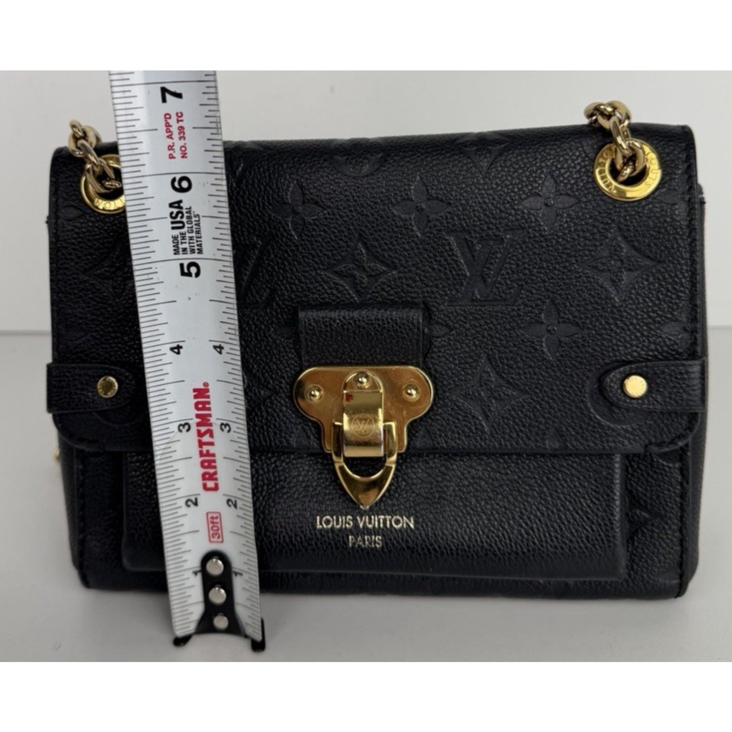 Louis Vuitton Vavin BB Shoulder Bag Black Embossed Monogram Empreinte 2020 B9