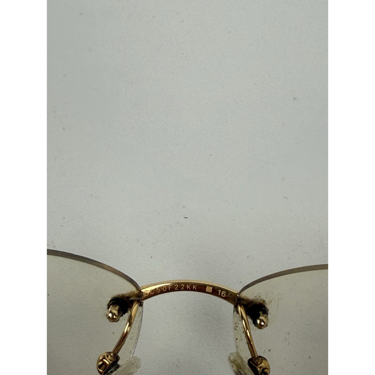 Cartier C50F22KK Beige & Gold Eyeglasses