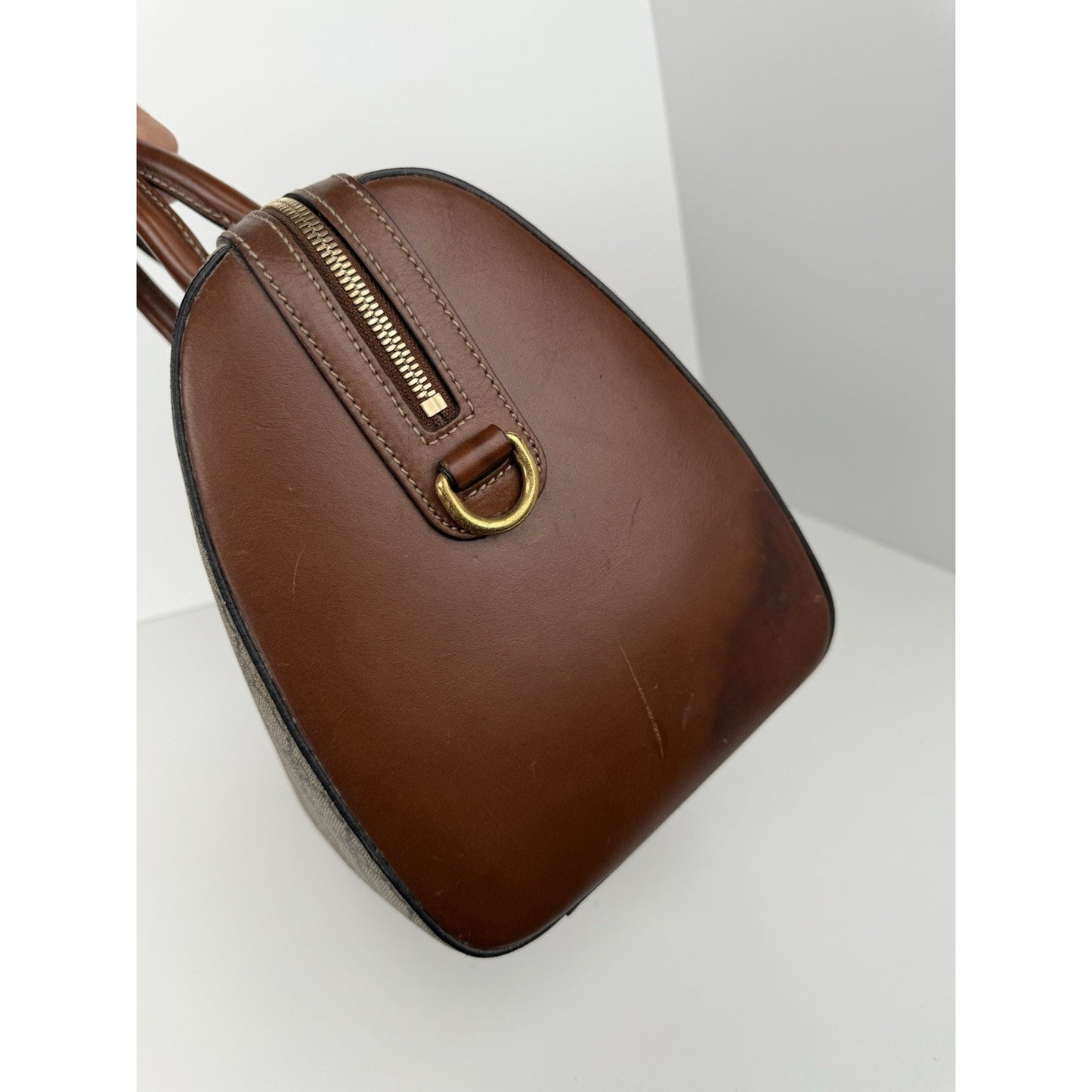 Gucci GG Supreme Brown Canvas Monogram Boston Bag