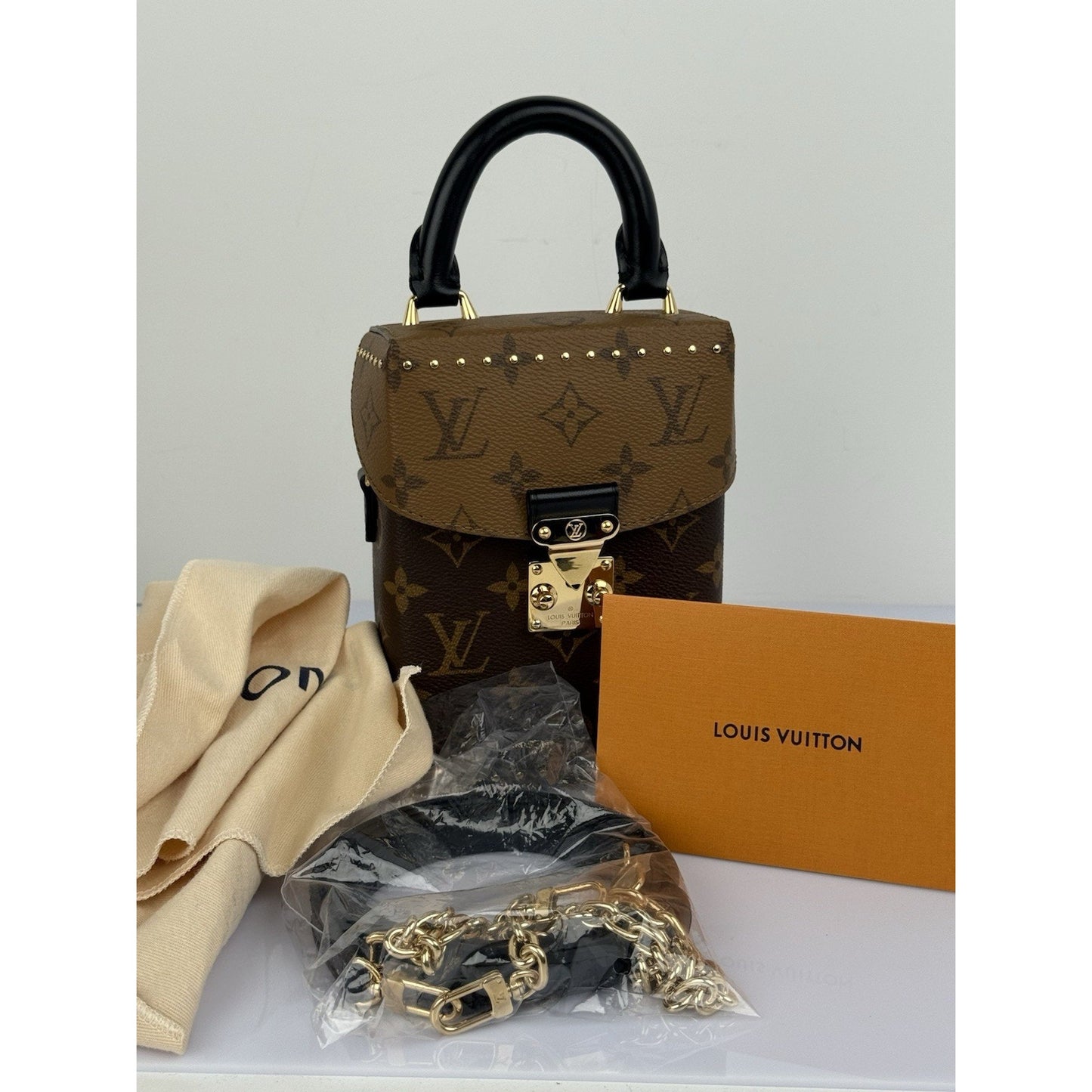 Louis Vuitton Reverse Monogram Camera Box Women's Top Handle Bag