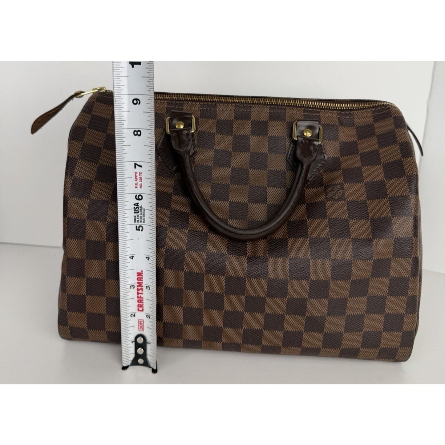 Louis Vuitton Speedy 30 Bag in Damier Ebene Coated Canvas 2012 B9