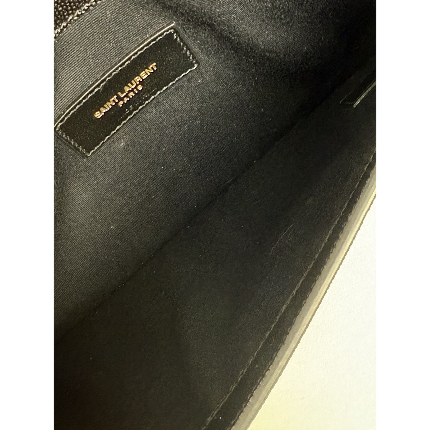 Saint Laurent Grain Black Leather Uptown Pouch