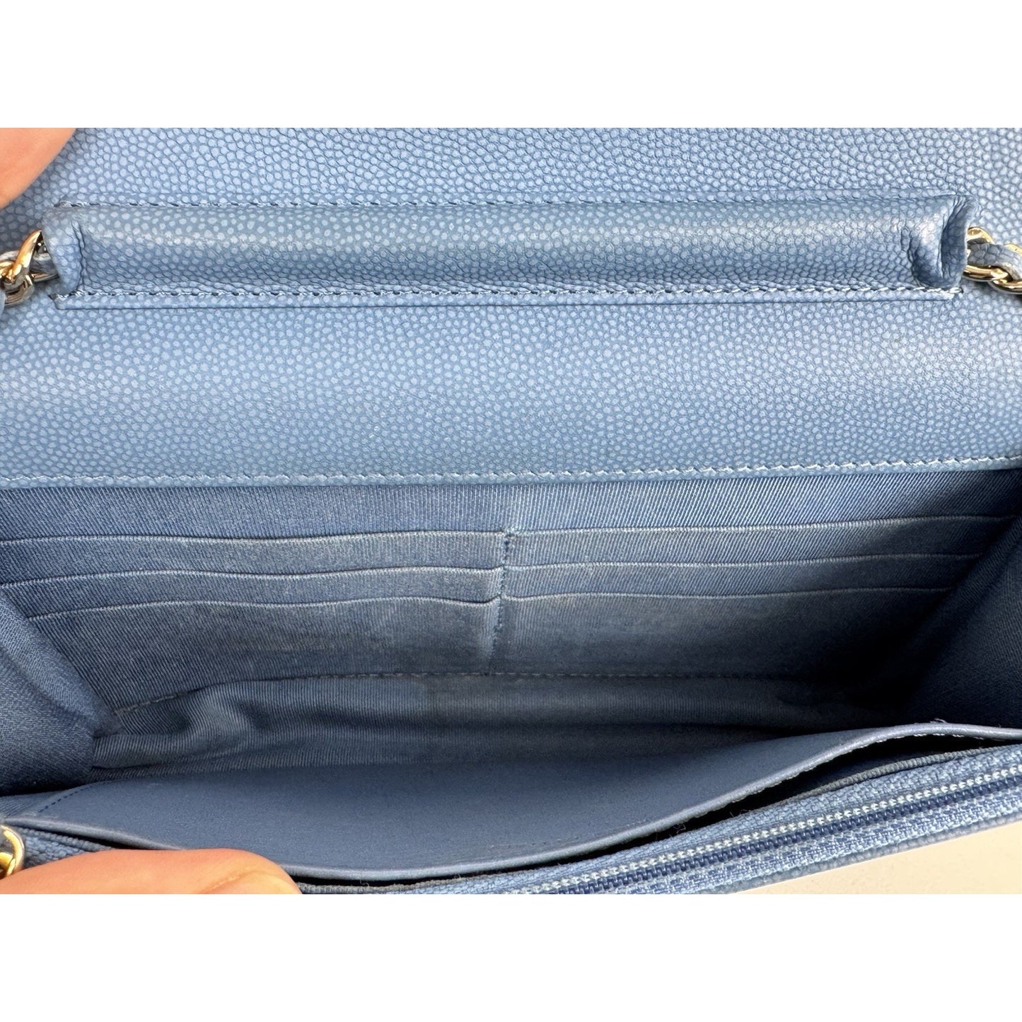 Chanel Wallet on Chain Chevron Caviar Leather B-6