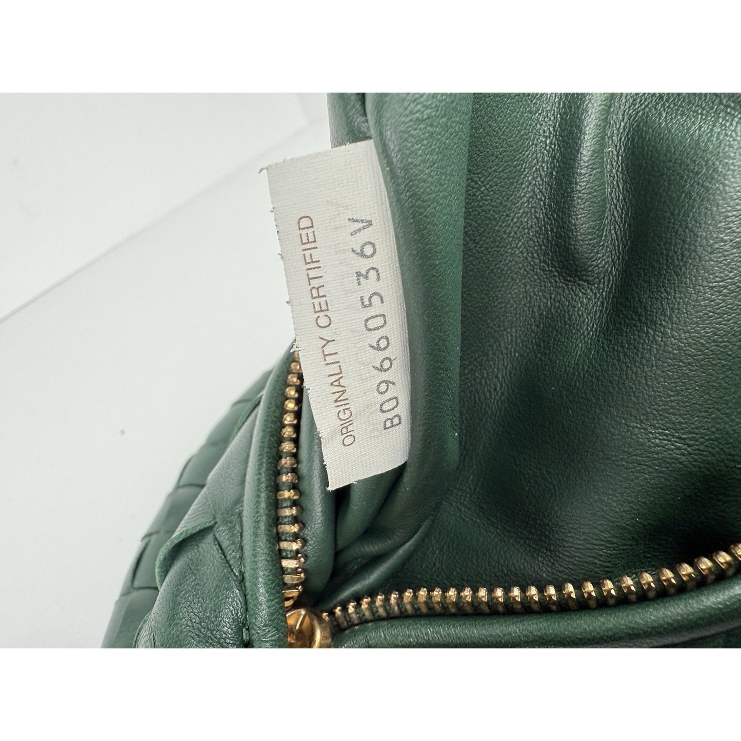 BOTTEGA VENETA Jodi Mini Hobo Green Intereciato Nappa Candy Top Handle Bag