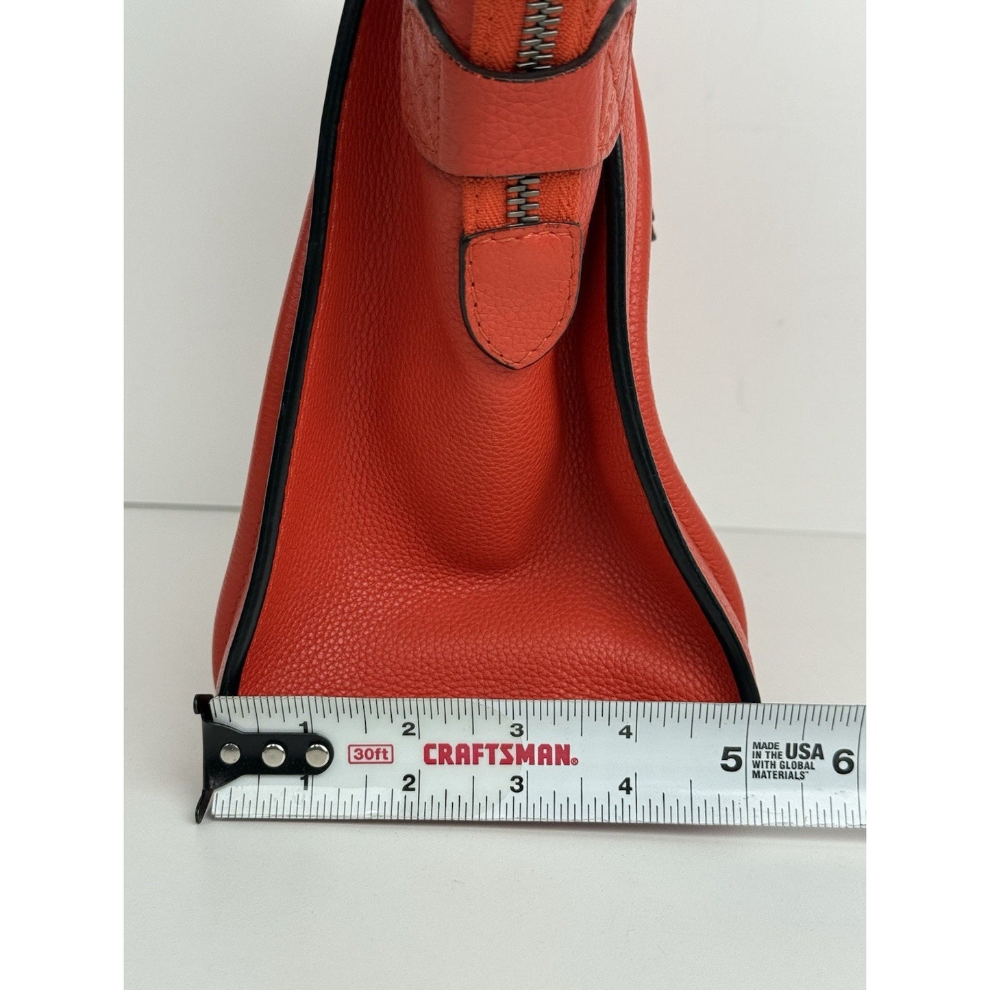 Céline Mini Luggage Tote Red-Orange Leather Handbag