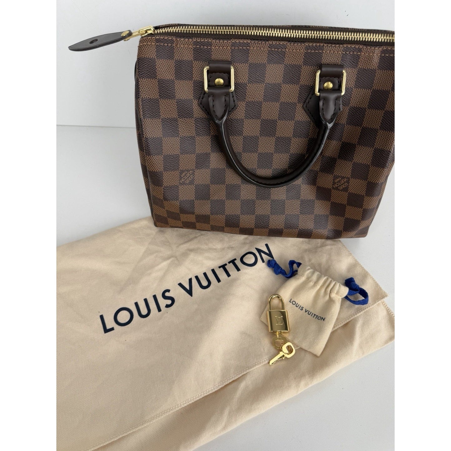 Louis Vuitton Speedy Bag 25 in Damier Ebene Coated Canvas NFC E6