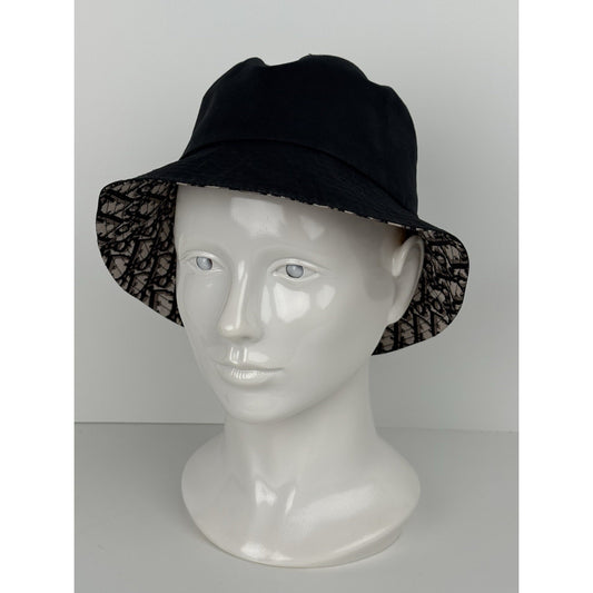 Dior Oblique Reversible Teddy-D Brim Bucket Hat Grey Blue Logo Cap Size 58