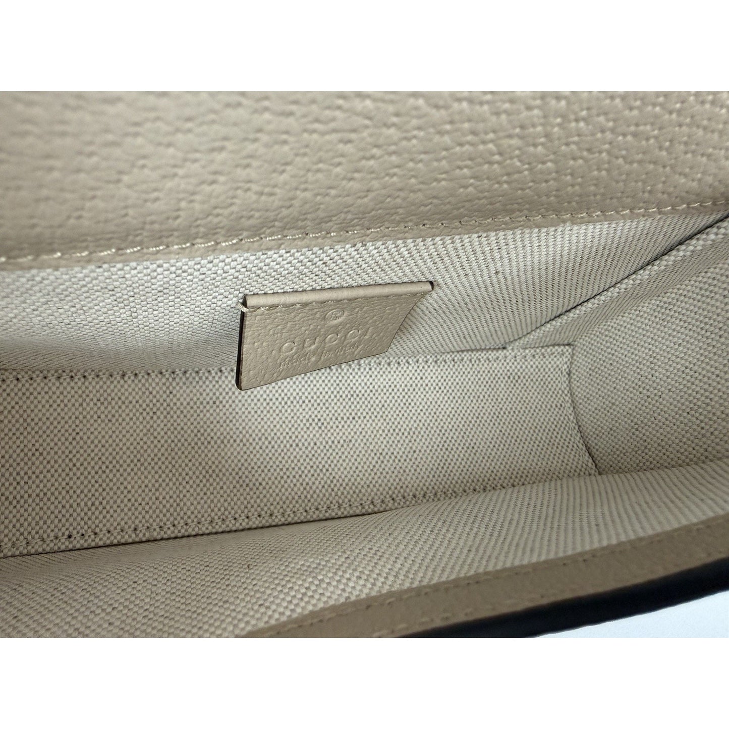 Gucci GG Supreme Monogram Textured Dollar Calfskin Horsebit Shoulder Bag