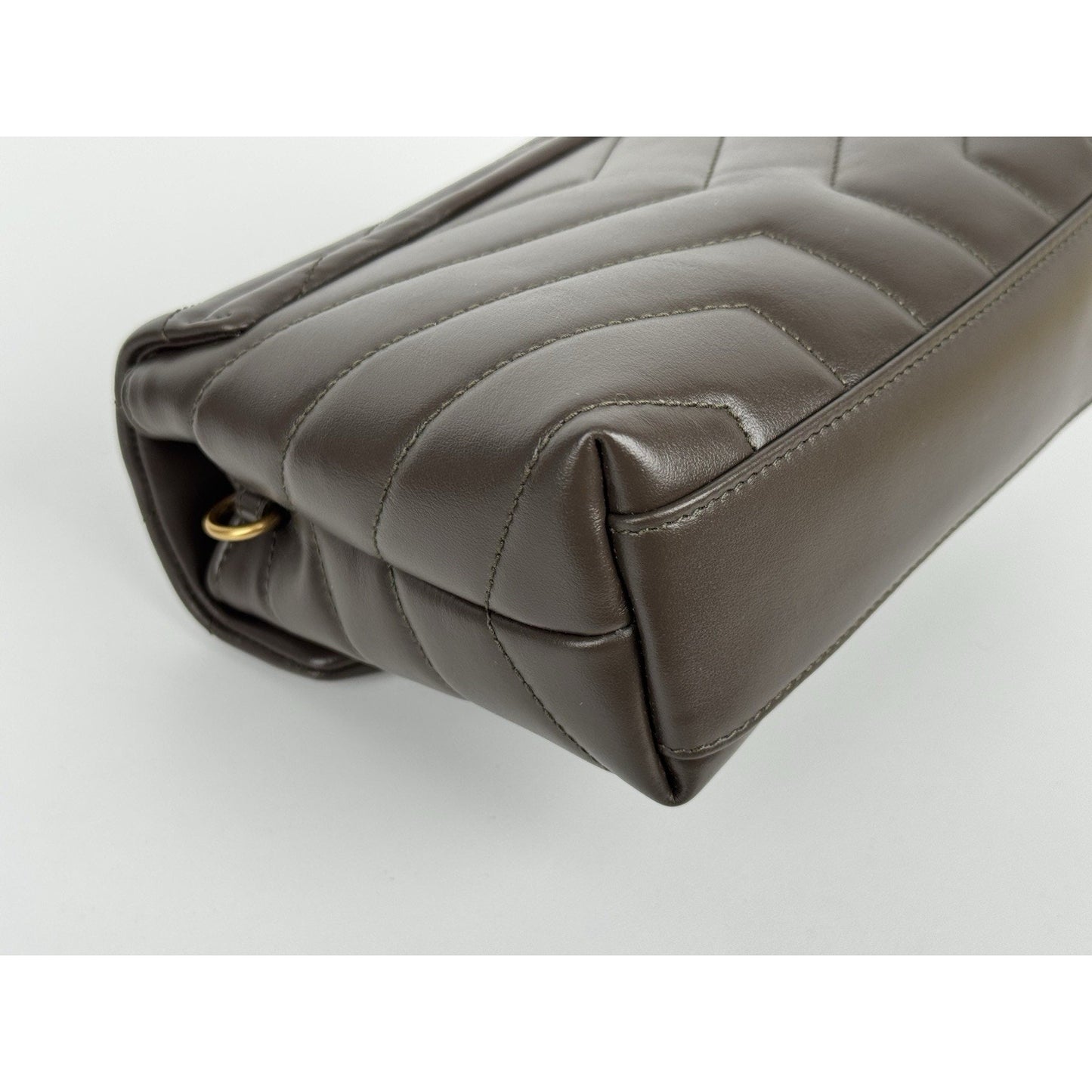 Saint Laurent Toy Loulou Y-Quilted Crossbody Bag Dark Green C-6