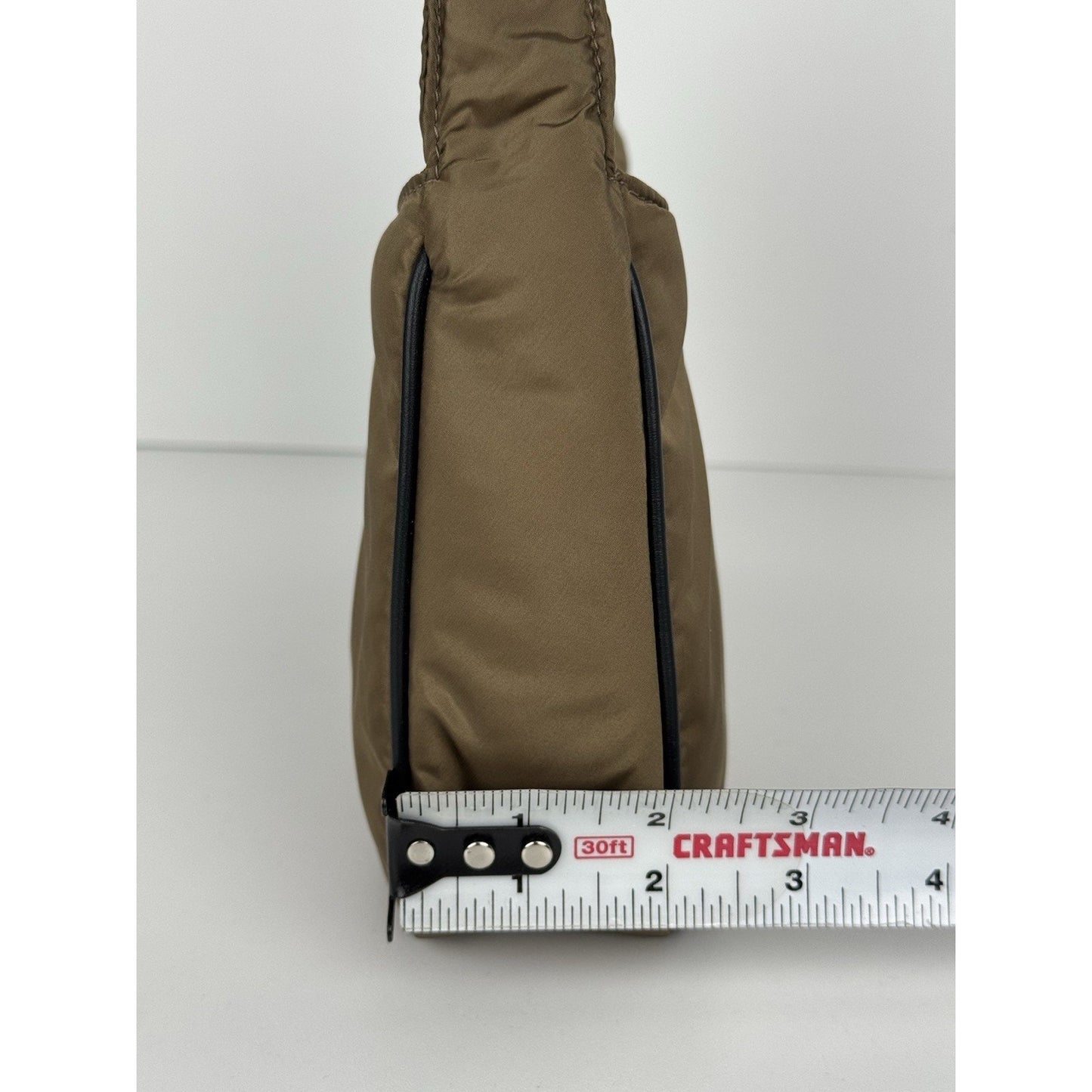 Saint Laurent Le 5 À 7 Hobo Bag Green Econyl Nylon with Bronze Hardware C-6