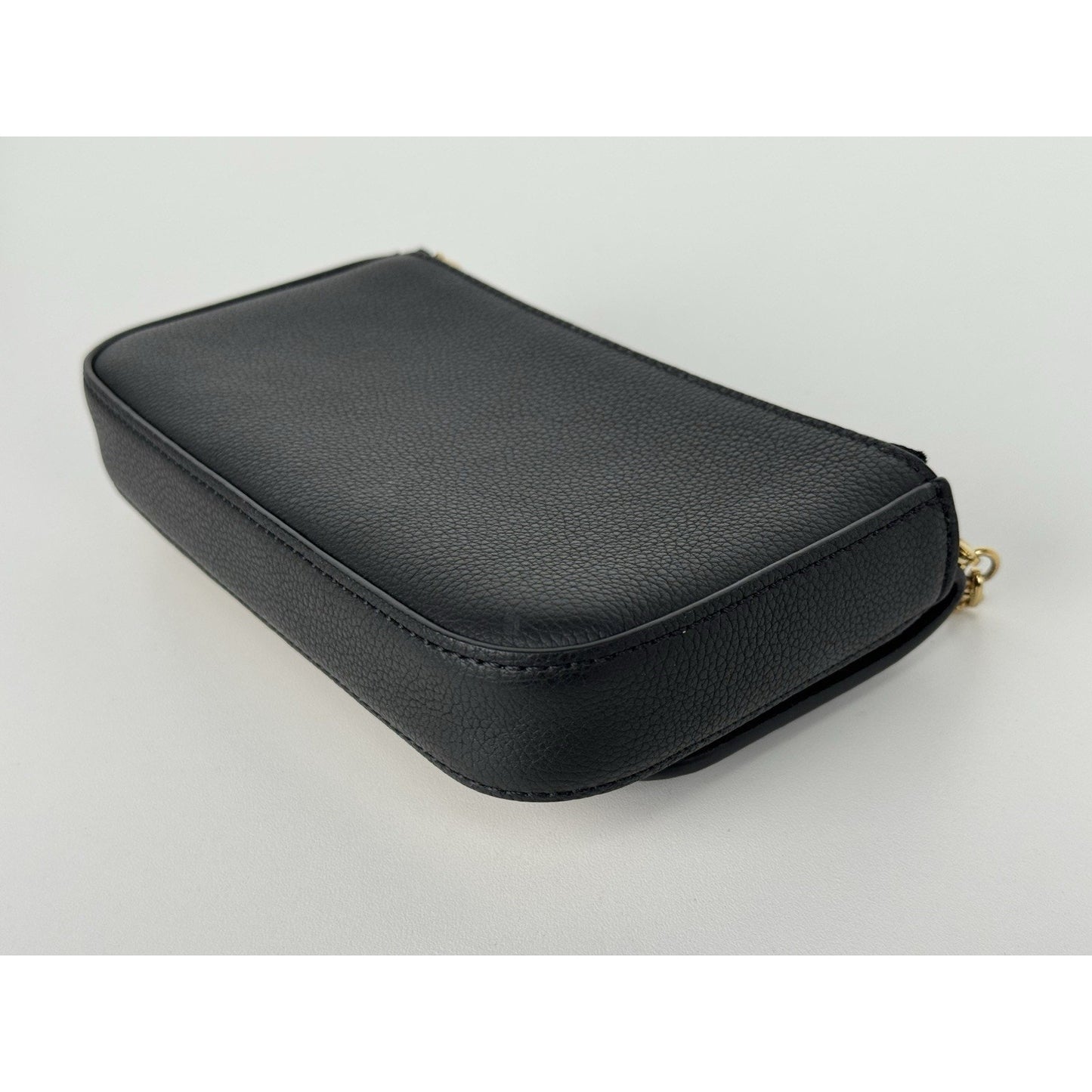 Louis Vuitton Calfskin Lockme Phone Chain Pouch in Vanille and Black B-6