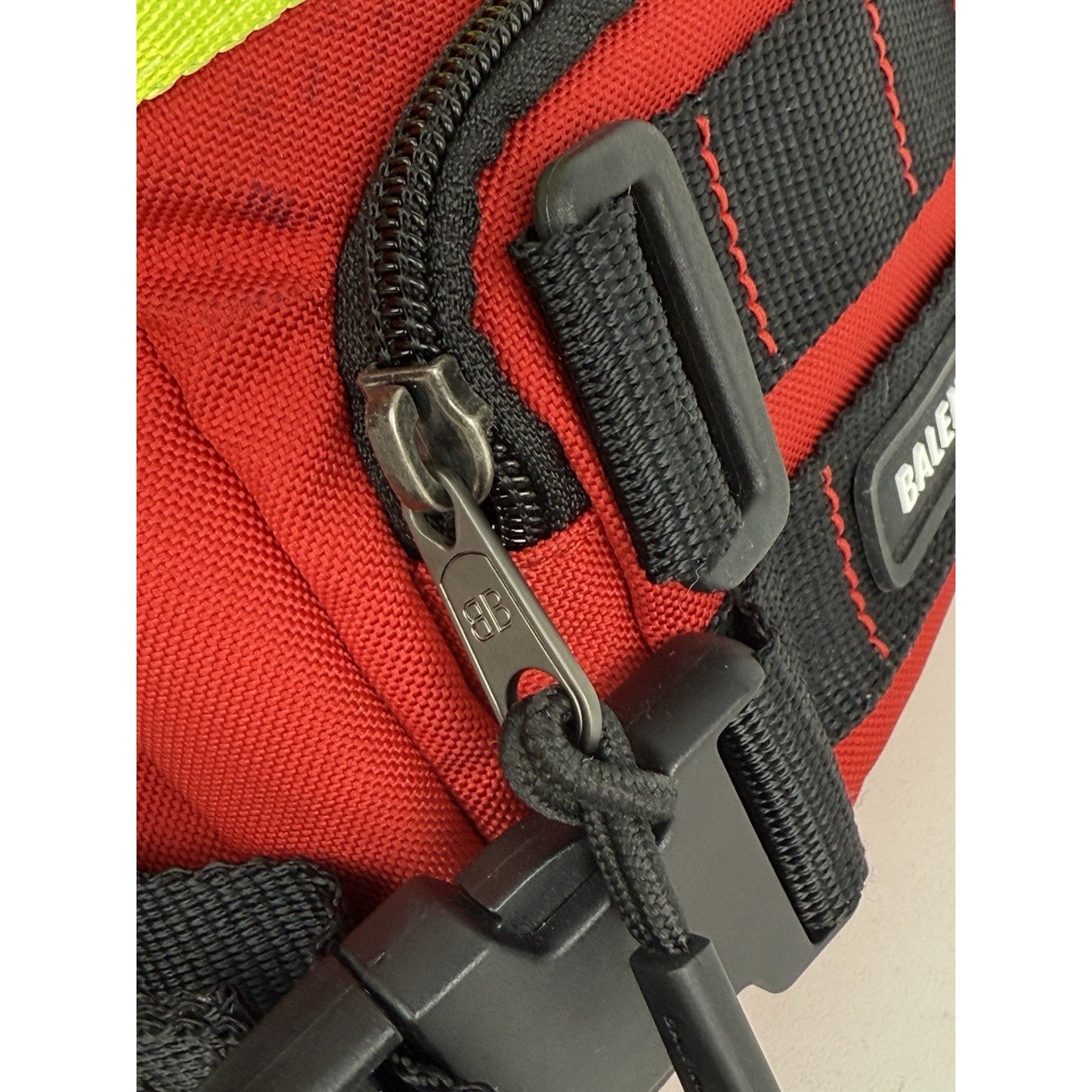 Balenciaga Fireman Backpack with Neon Yellow Reflective Stripe