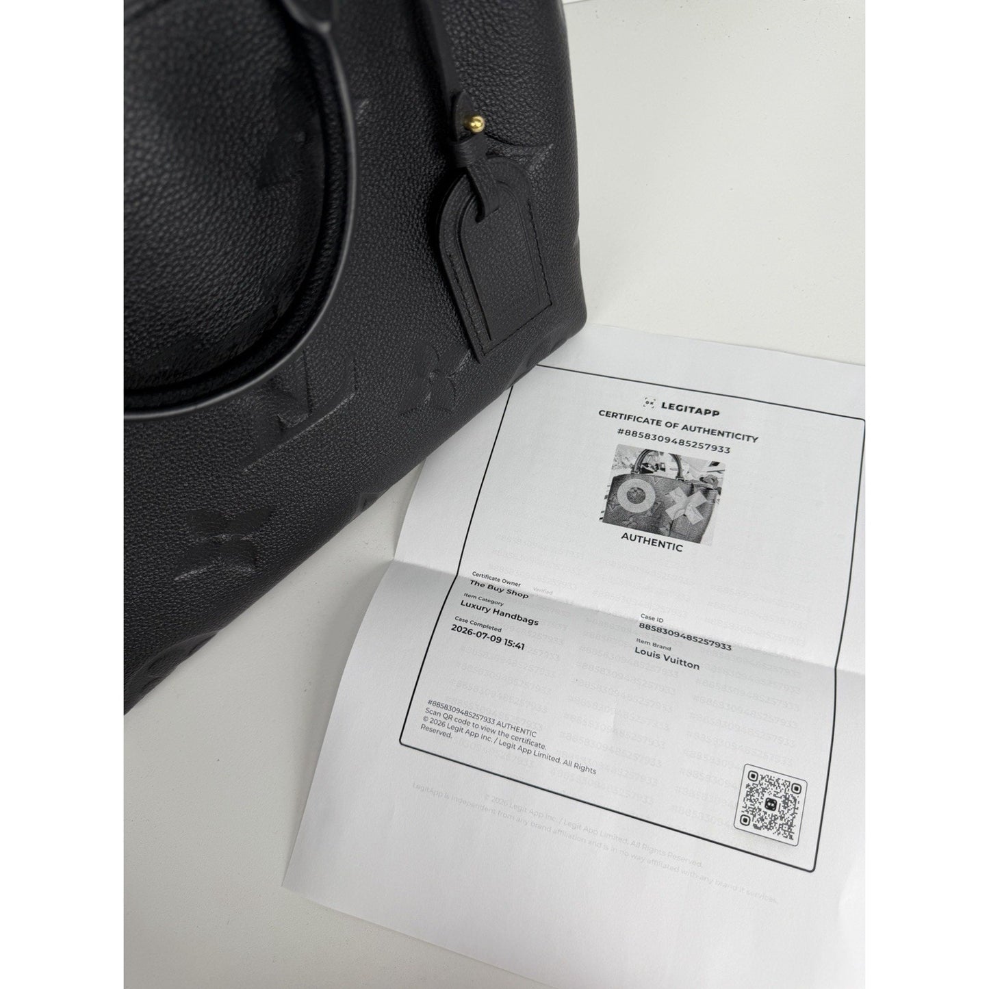 Louis Vuitton Grand Palais Bag Petite Black LV Monogram Empreinte Leather NFC D9