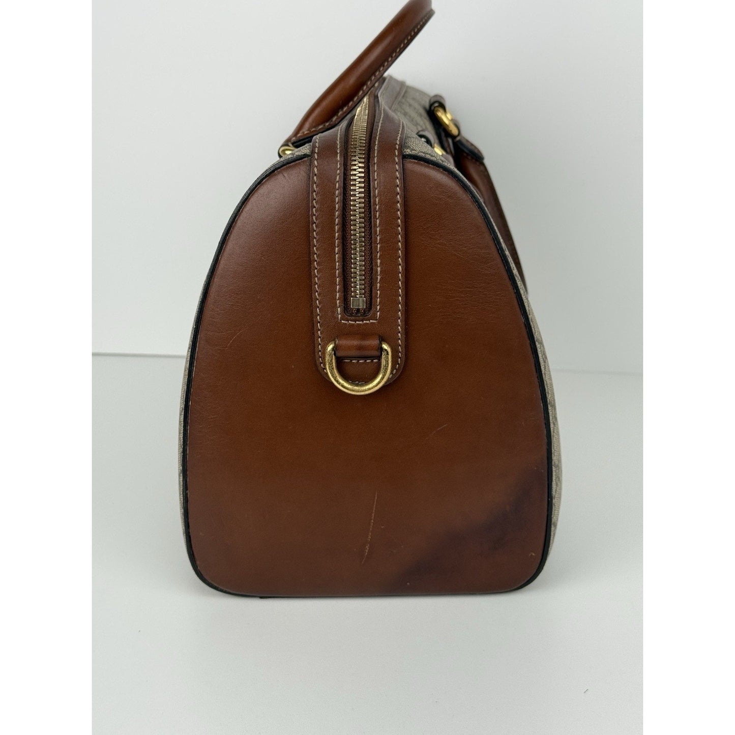 Gucci GG Supreme Brown Canvas Monogram Boston Bag
