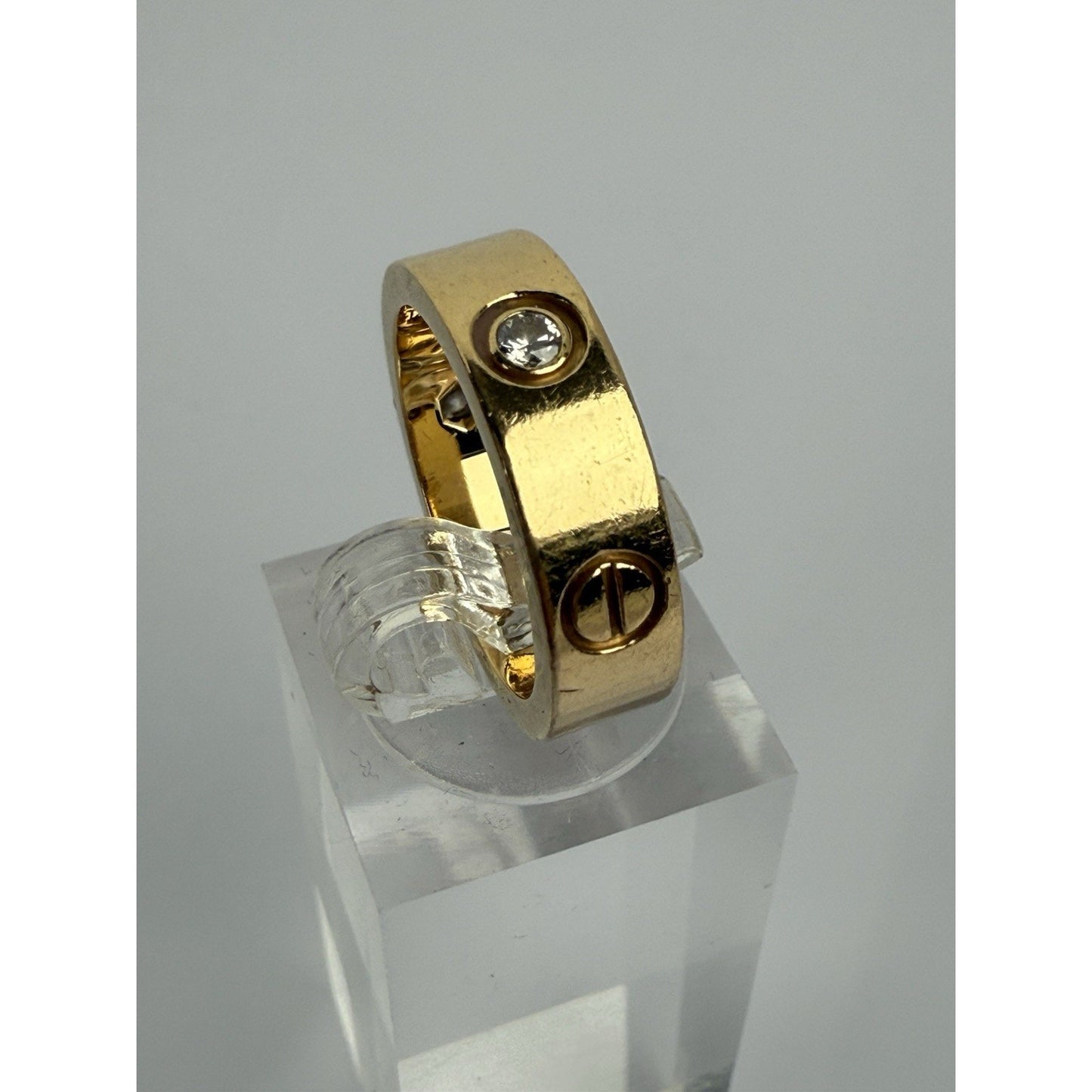 Cartier LOVE Classic Ring Band 18k Yellow Gold & Diamonds 52 Size 6