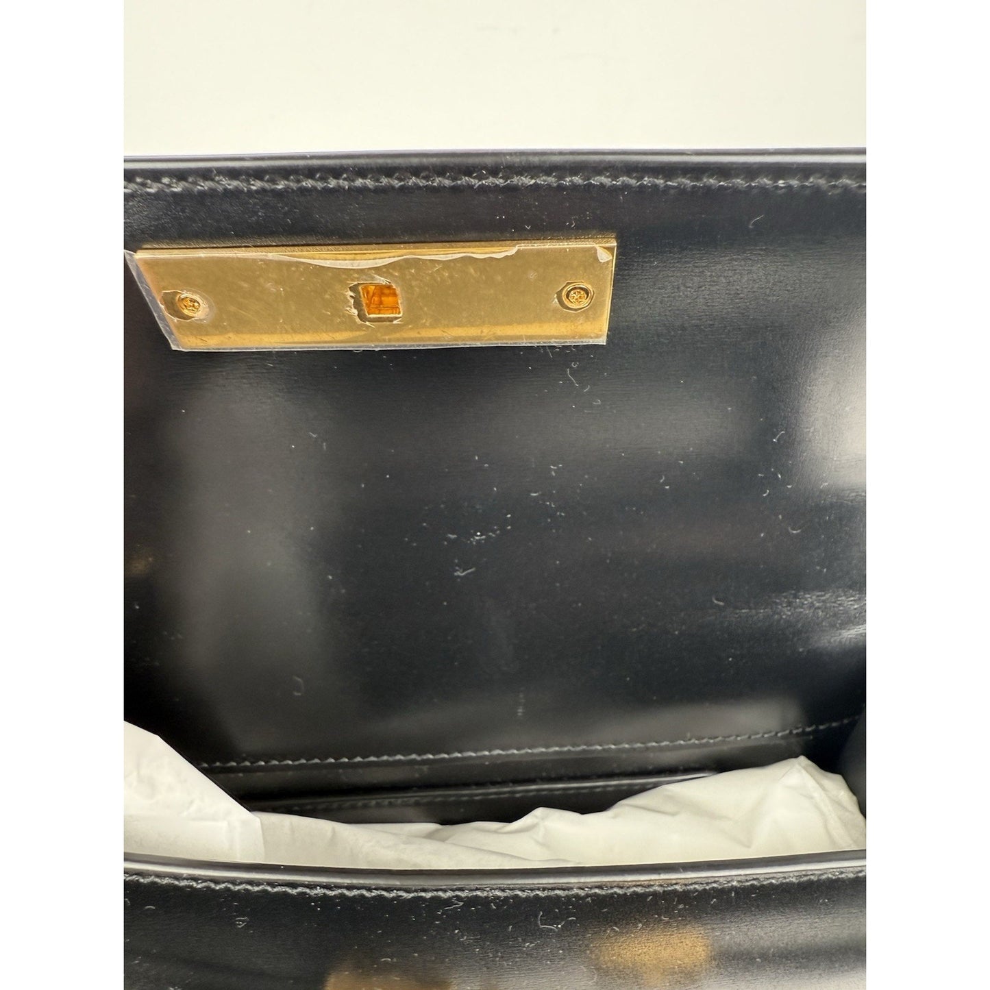 Saint Laurent Baby Manhattan Black Leather Women's Shoulder Bag