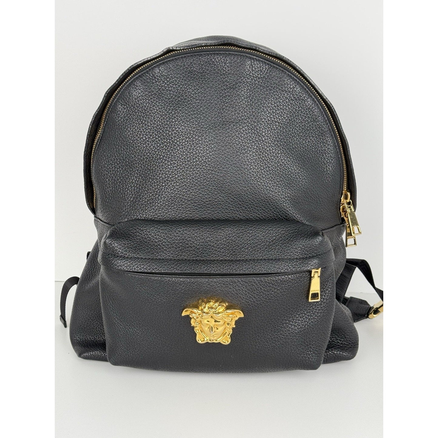 Versace Gold Medusa Logo Large Backpack