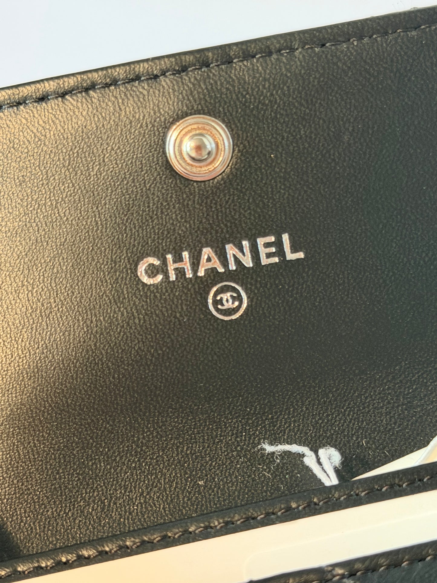 Chanel Classic Quilted Lambskin Flap Card Holder Wallet Black K3