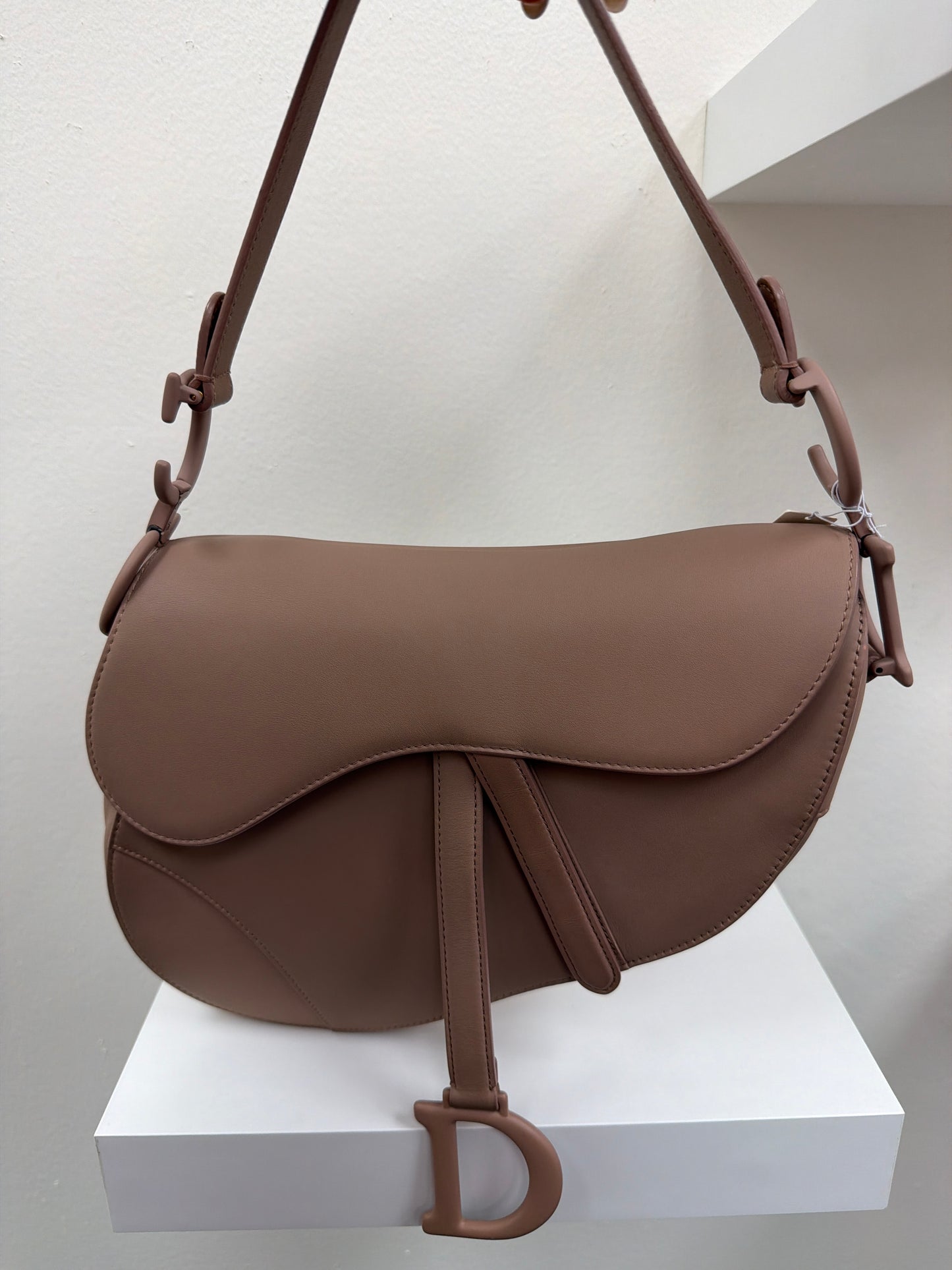 Christian Dior Matte Pink Saddle Shoulder Bag