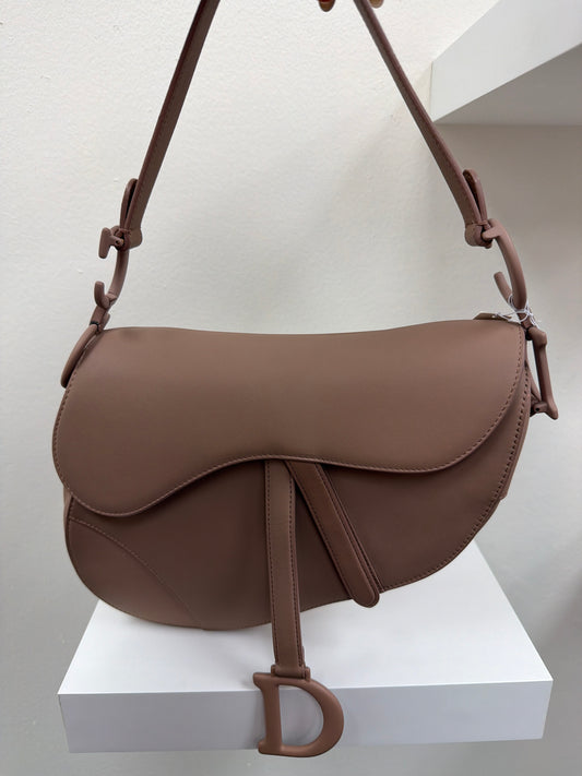 Christian Dior Matte Pink Saddle Shoulder Bag