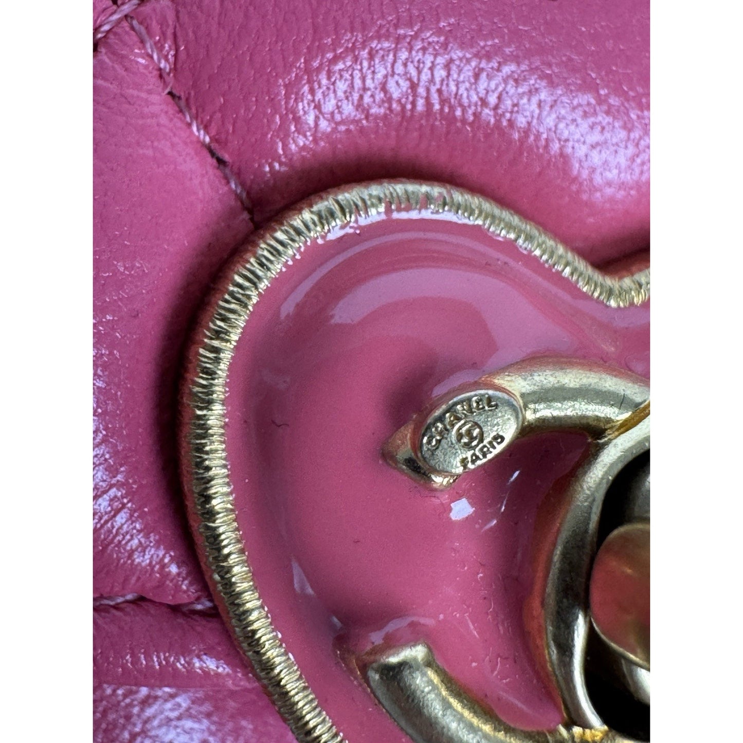 Chanel Heart Wallet on Chain Pink Leather with Gold Hardware C-6