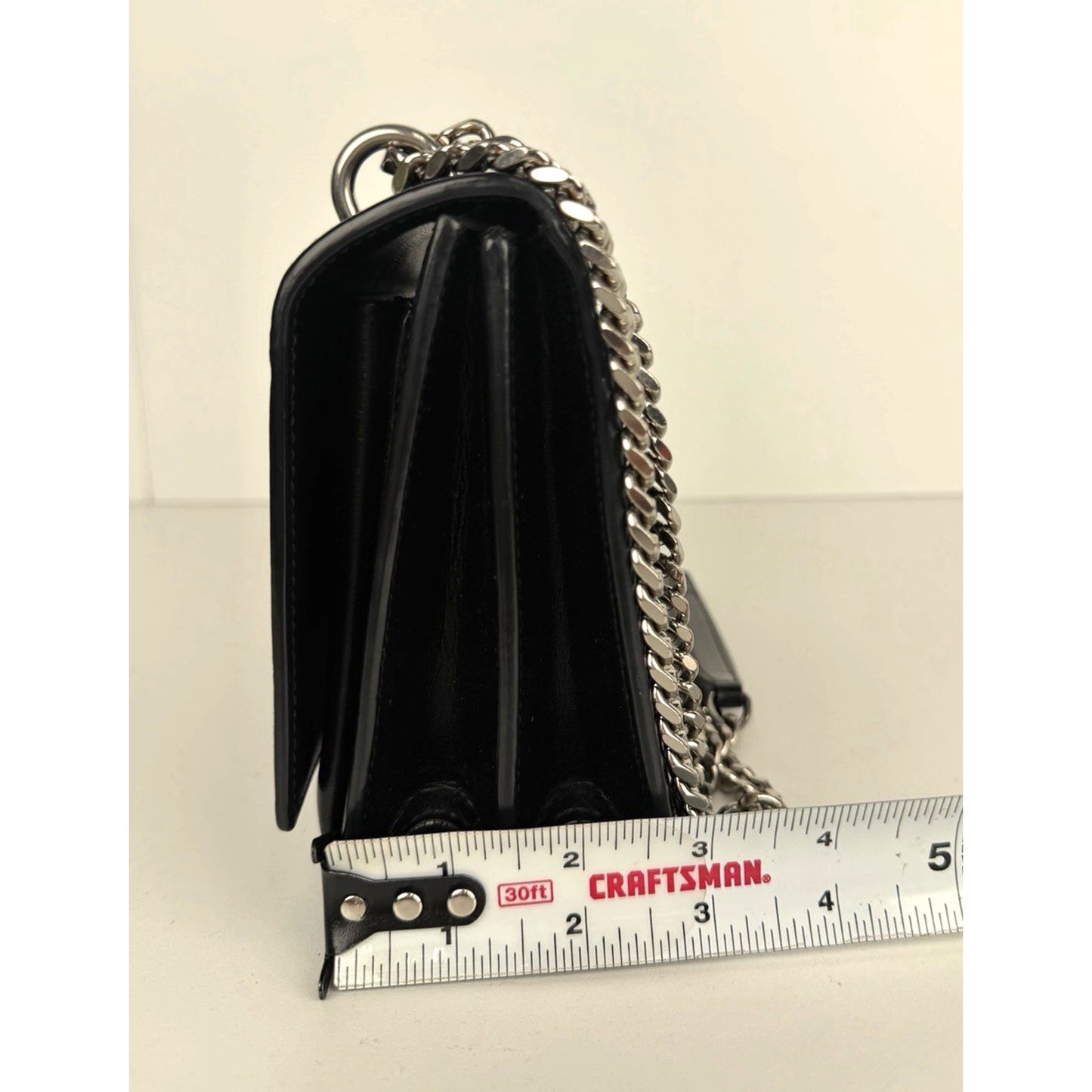 Saint Laurent Sunset Chain Crossbody Bag Medium in Black Leather with SH S11