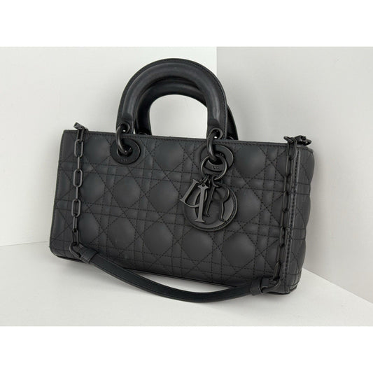 DIOR Medium Lady D-Joy Matte Black Shoulder Bag