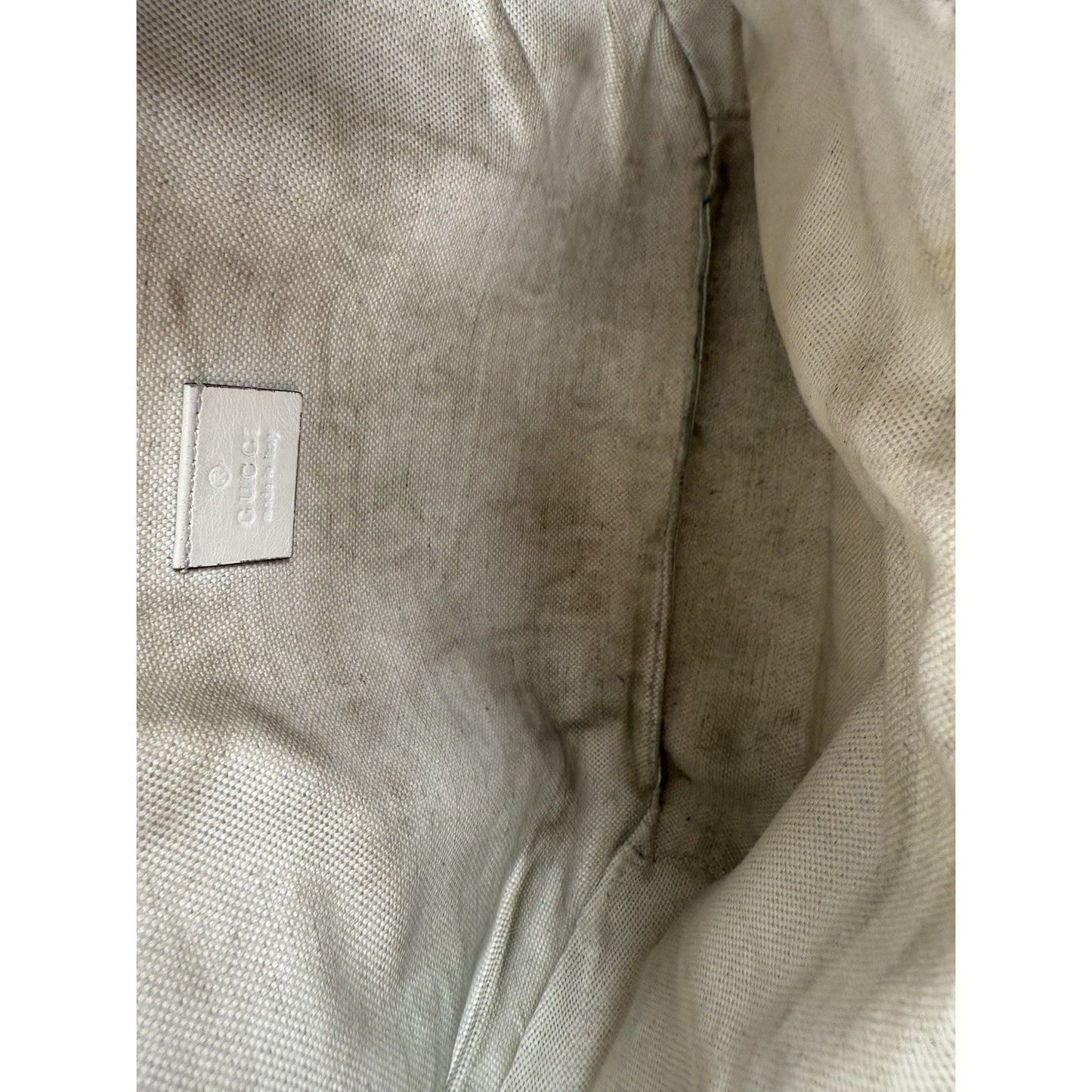 GUCCI GG Tennis Embossed Pocket Belt Bag Cream