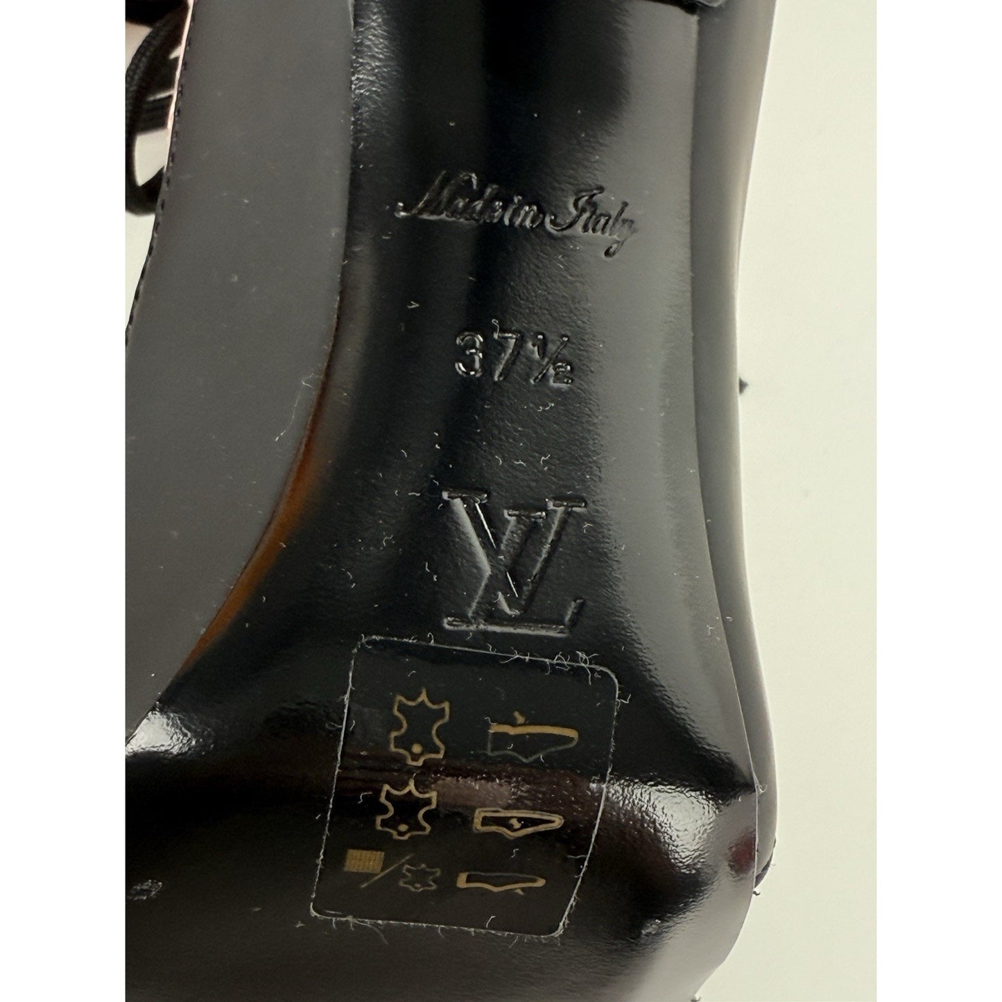 LOUIS VUITTON Lace Up Pumps Women's Booties Pink Black White Size 37 / 7