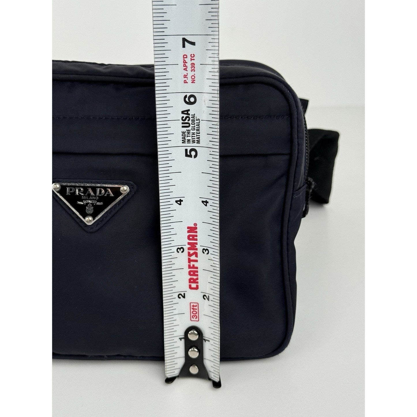 PRADA Re-Nylon Dark Navy Men's Belt Bag
