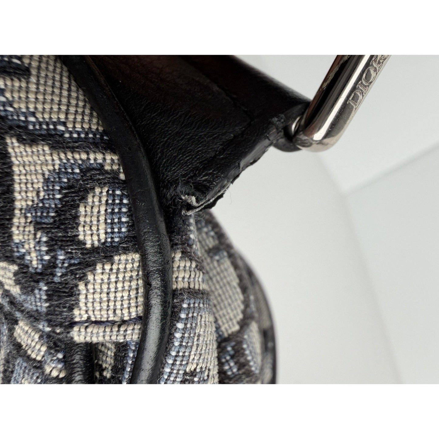Dior Men Saddle Bag in Navy Monogram Oblique Jacquard Canvas 2019 B4