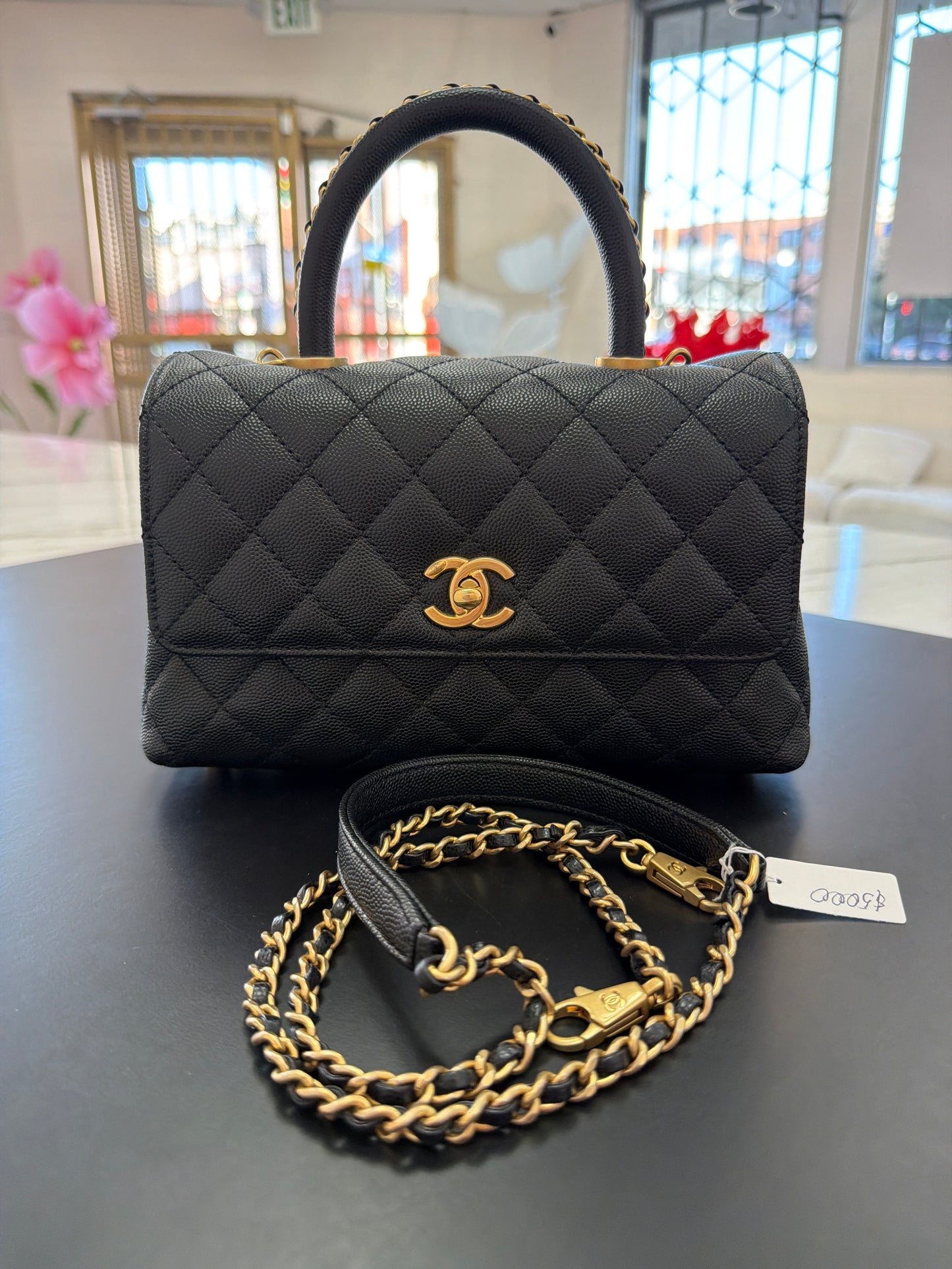 Chanel Coco Chain Top Handle Bag