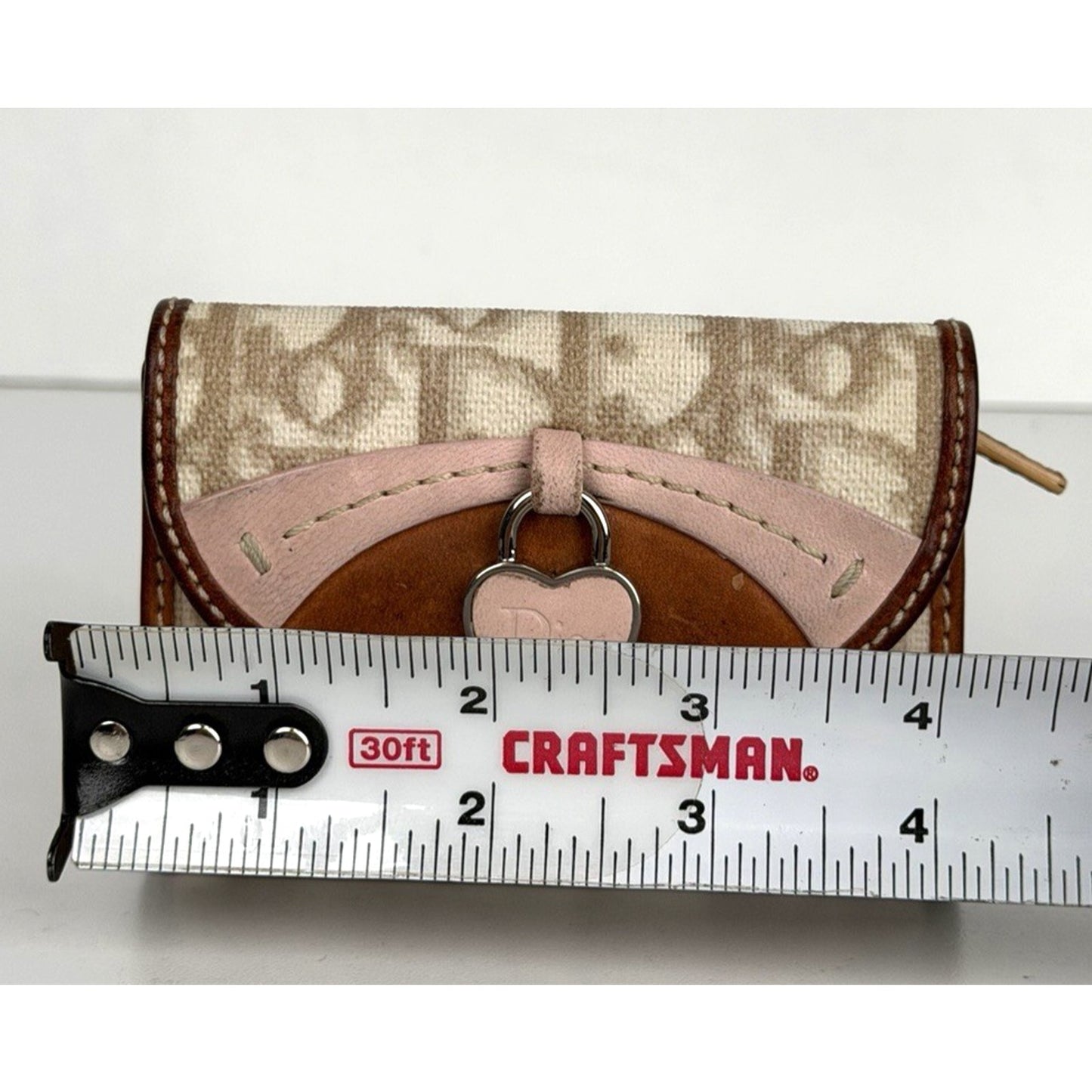 Christian Dior Trotter Romantique Diorissimo Key Holder Wallet in Canvas 2007 K2