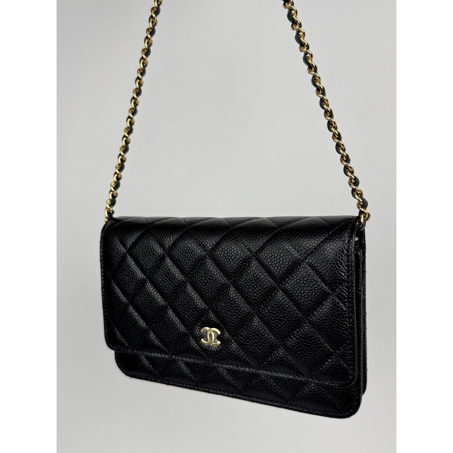 Chanel Classic Wallet on Chain in Black Caviar Leather