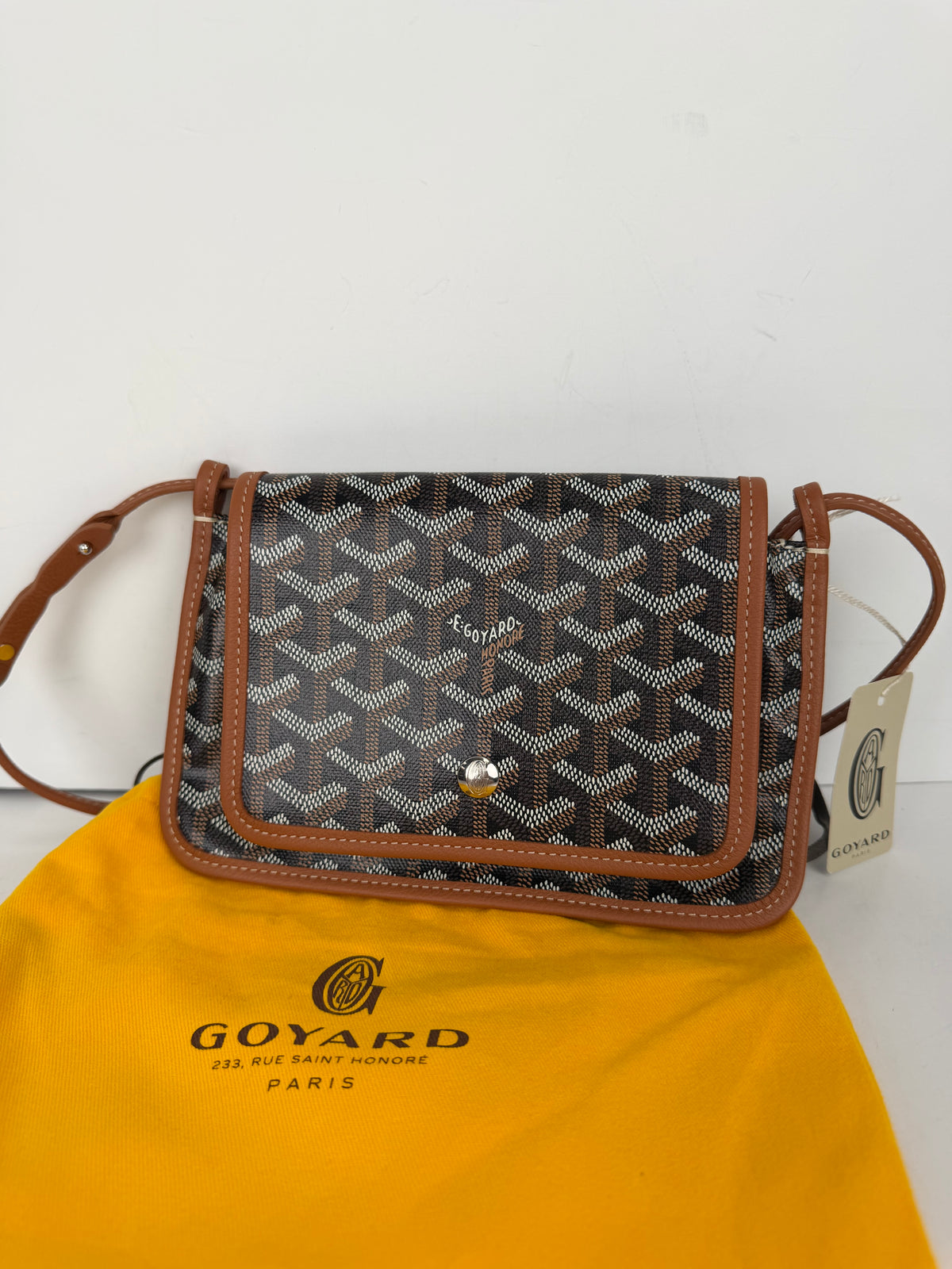 Goyard Goyardine Plumet Wallet Clutch in Brown Coated Canvas YF5