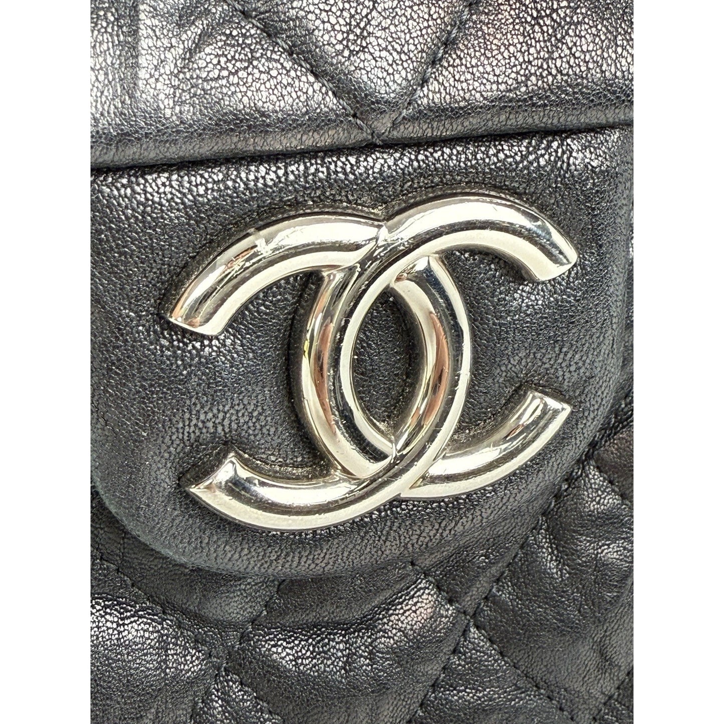Chanel Paris-Dallas Maxi Chain Around Flap Bag Quilted Black Leather