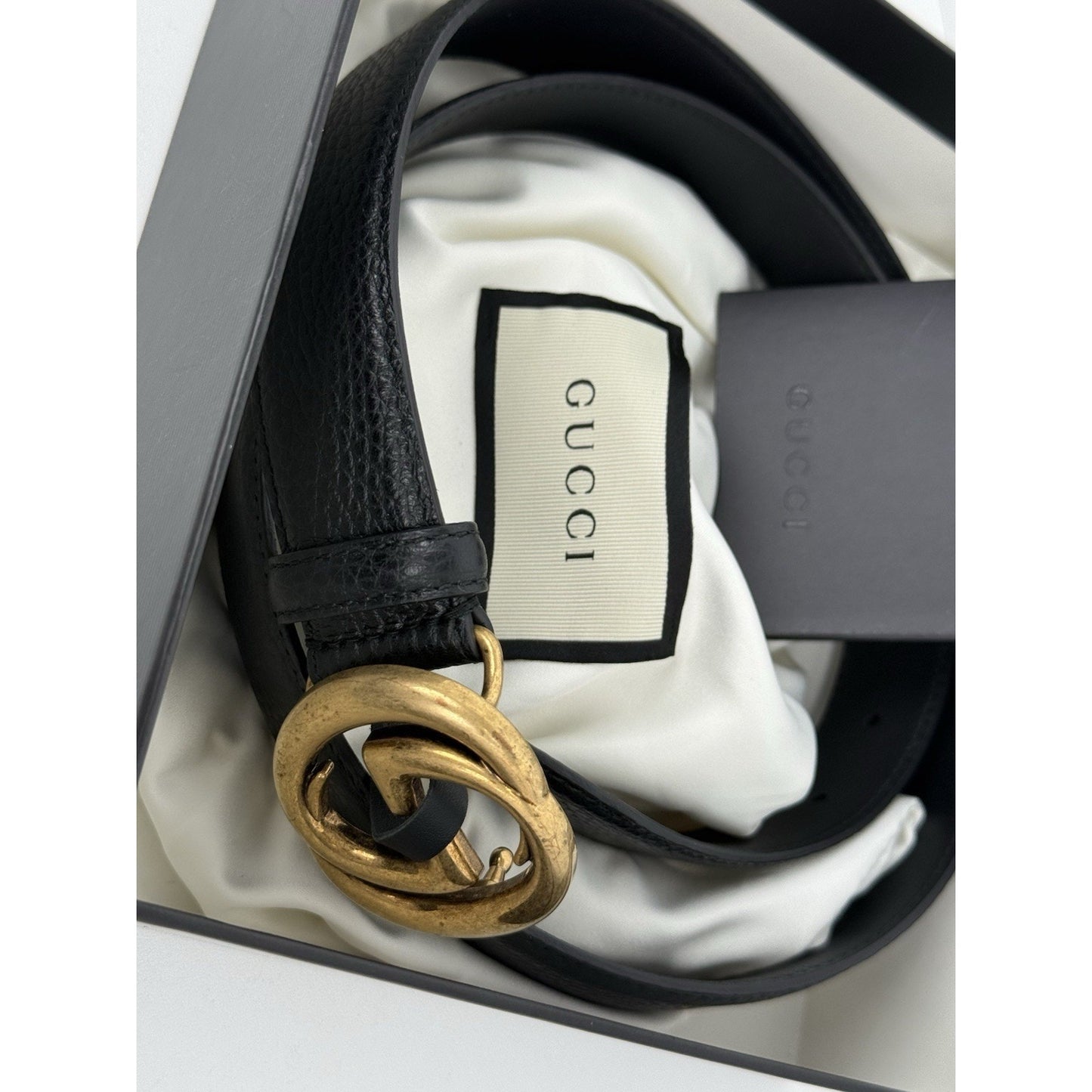 Gucci GG Marmont Thin Leather Belt 39" 90/36 474345-480199