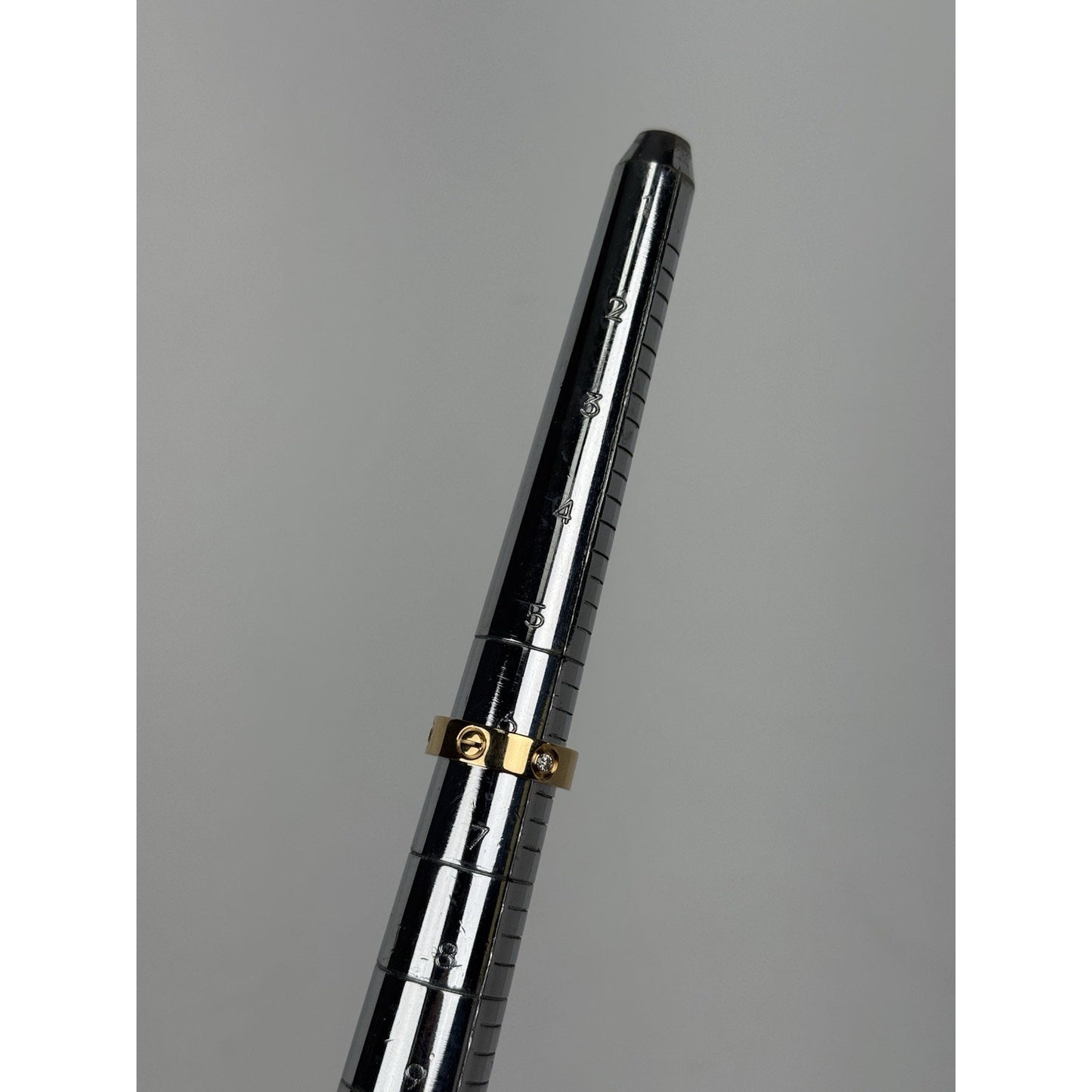 Cartier Love Classic 3-Diamond Band Ring in 18K Yellow Gold, Size 6